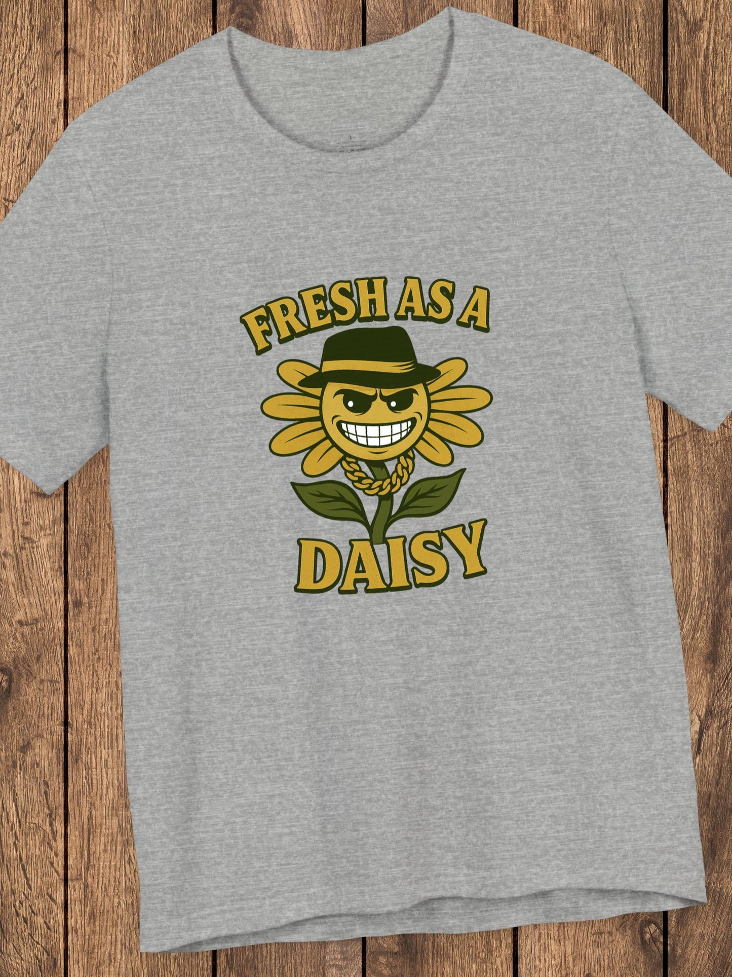 'Fresh as a Daisy' Gangster Flower Graphic Unisex T-Shirt,  Flower Lovers, Summer Apparel