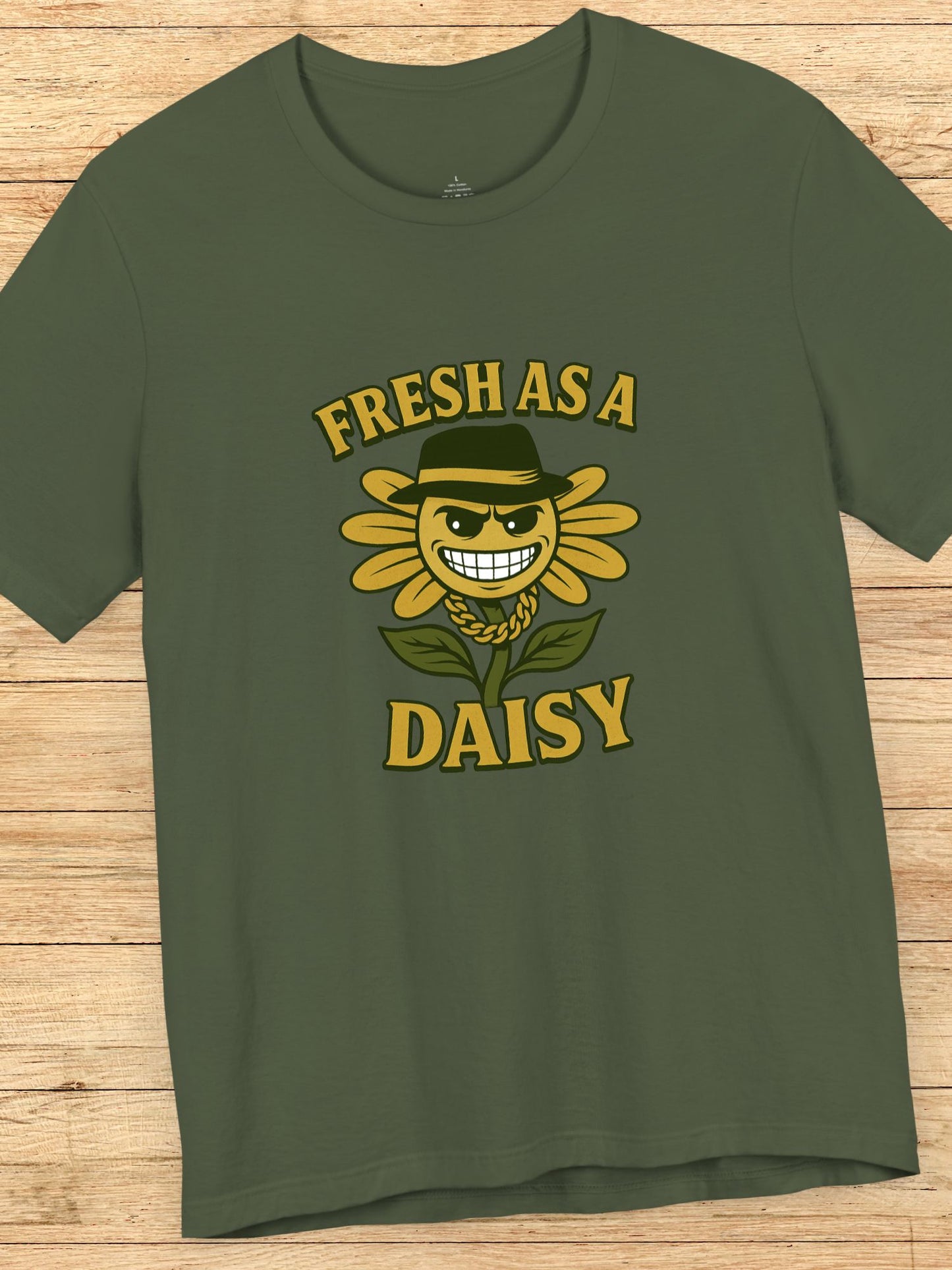 'Fresh as a Daisy' Gangster Flower Graphic Unisex T-Shirt,  Flower Lovers, Summer Apparel