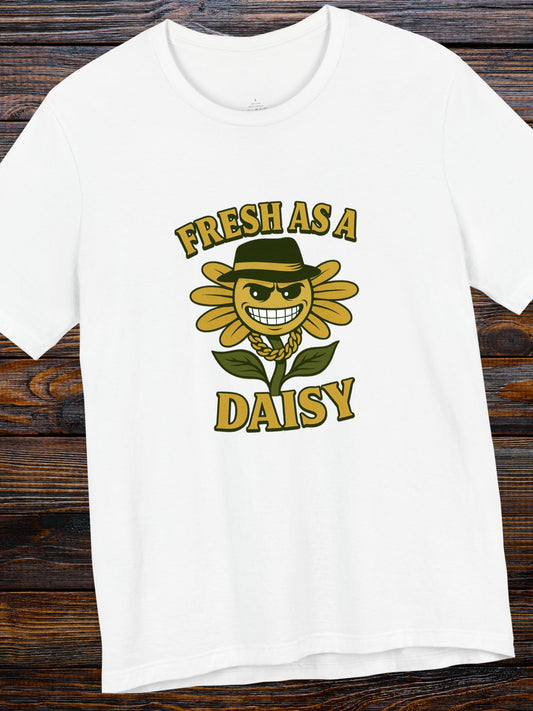 'Fresh as a Daisy' Gangster Flower Graphic Unisex T-Shirt,  Flower Lovers, Summer Apparel