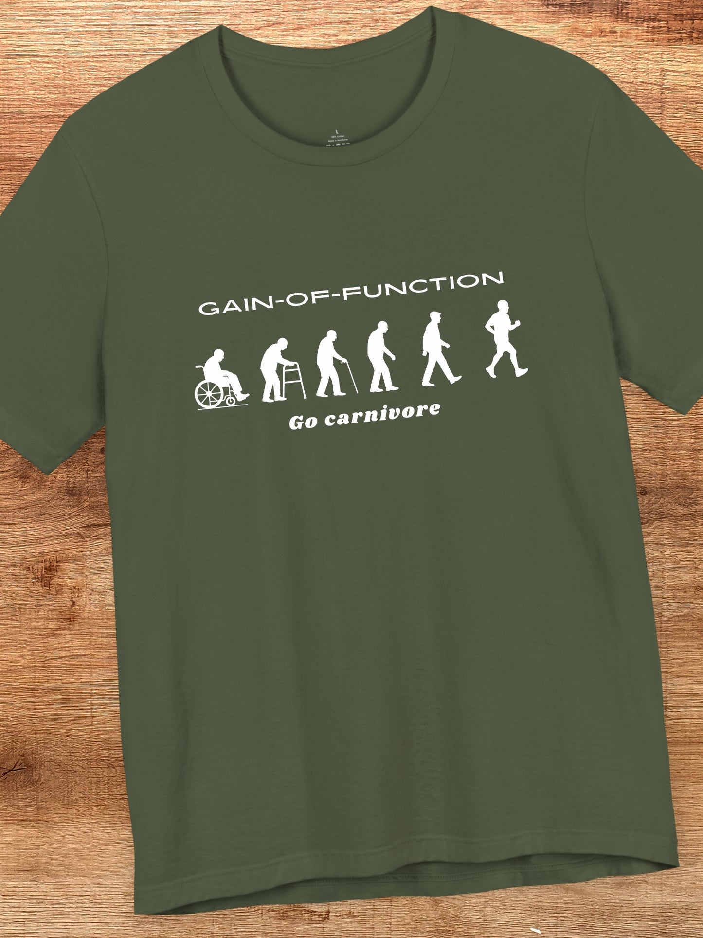'Gain-of-Function' Unisex T-Shirt, Empowerment Shirt, Carnivore Diet Health Apparel