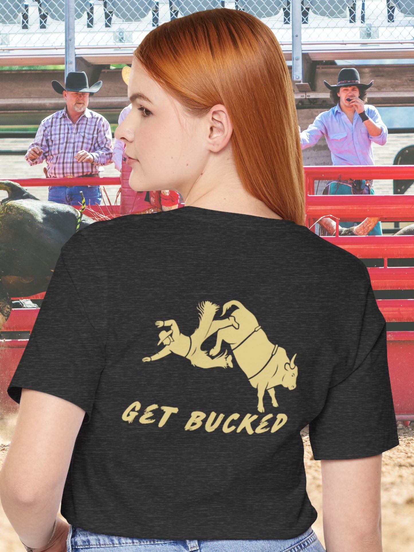'Get Bucked' Unisex Jersey Tee, Rodeo Apparel, Western Humor T-Shirt