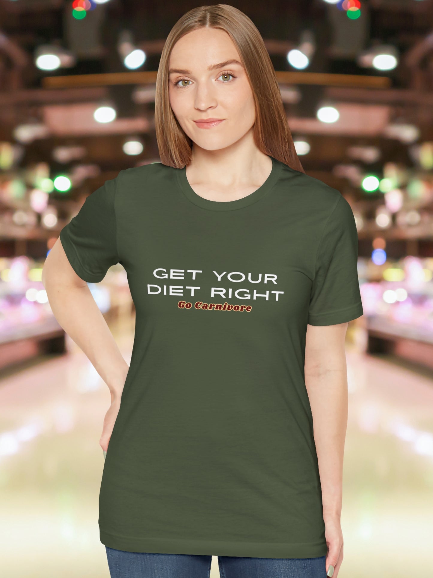 'Get your diet right, Go Carnivore' Unisex T-Shirt, Health and Wellness, Carnivore Diet, Motivational Tee