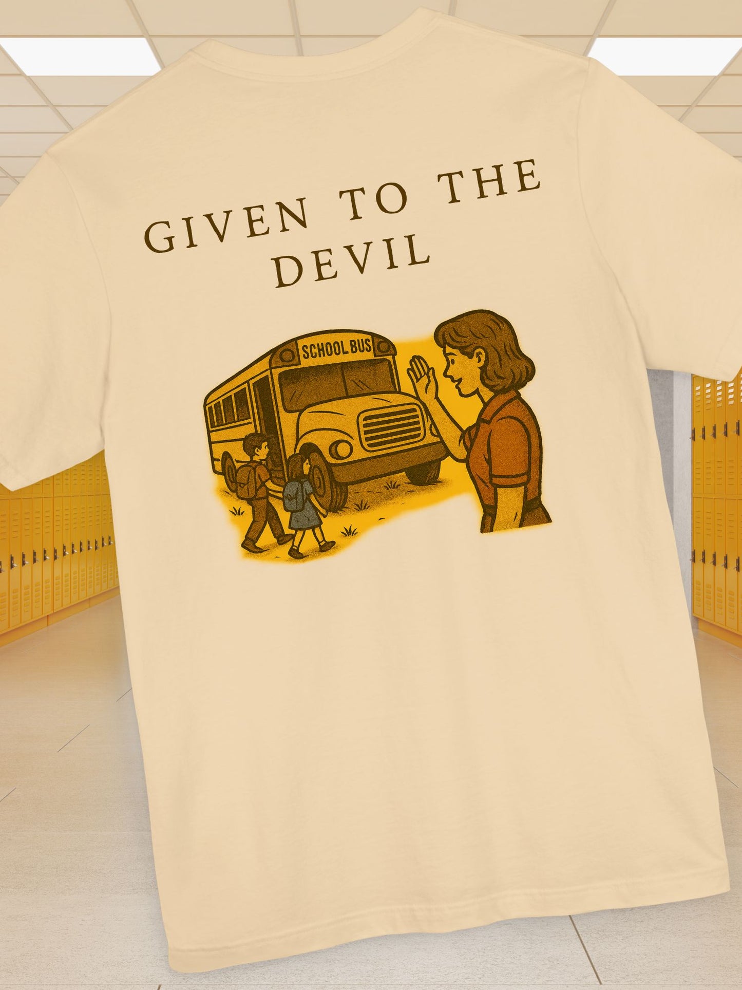 "Given to the Devil" Graphic Tee, Unisex Jersey Short Sleeve Tee, Retro Style Shirt, Unique Gift for Teens, Back to School