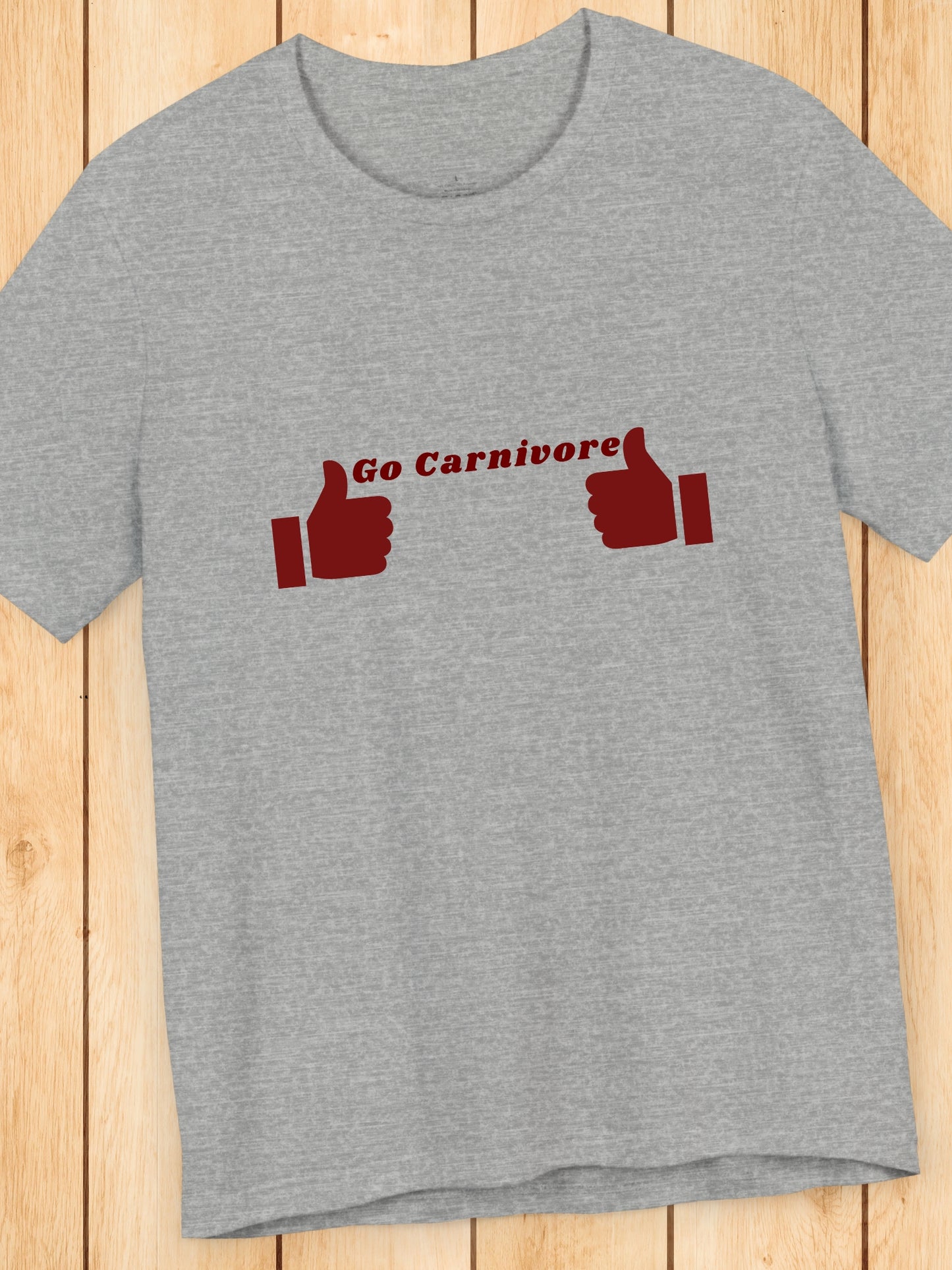 'Go Carnivore' Two Thumbs Up Graphic Unisex T-Shirt, Health and Wellness, Carnivore Diet Apparel