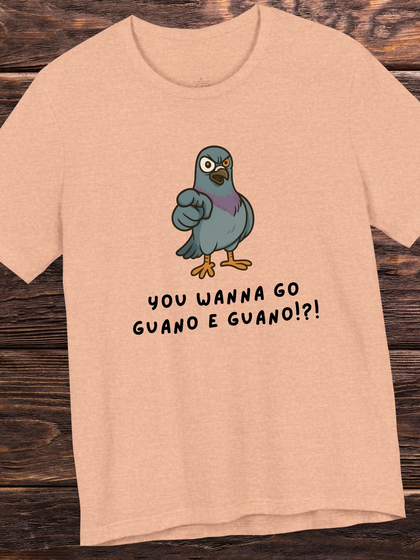 'You Wanna Go Guano E Guano!?!' Disturbed Pigeon Graphic Unisex T-Shirt, Gift for Bird Lovers, Bird Humor Tee
