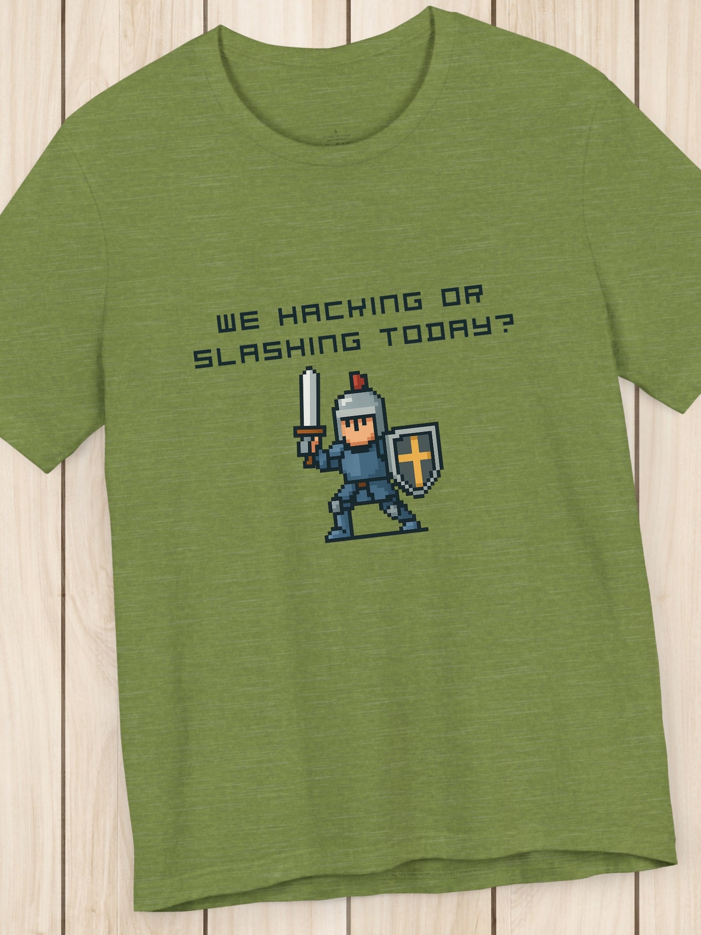 'We Hacking or Slashing today?' Gaming Humor Short Sleeve Tee, Geek Shirt, Casual Wear, Gift for Gamers, Fun T-Shirt