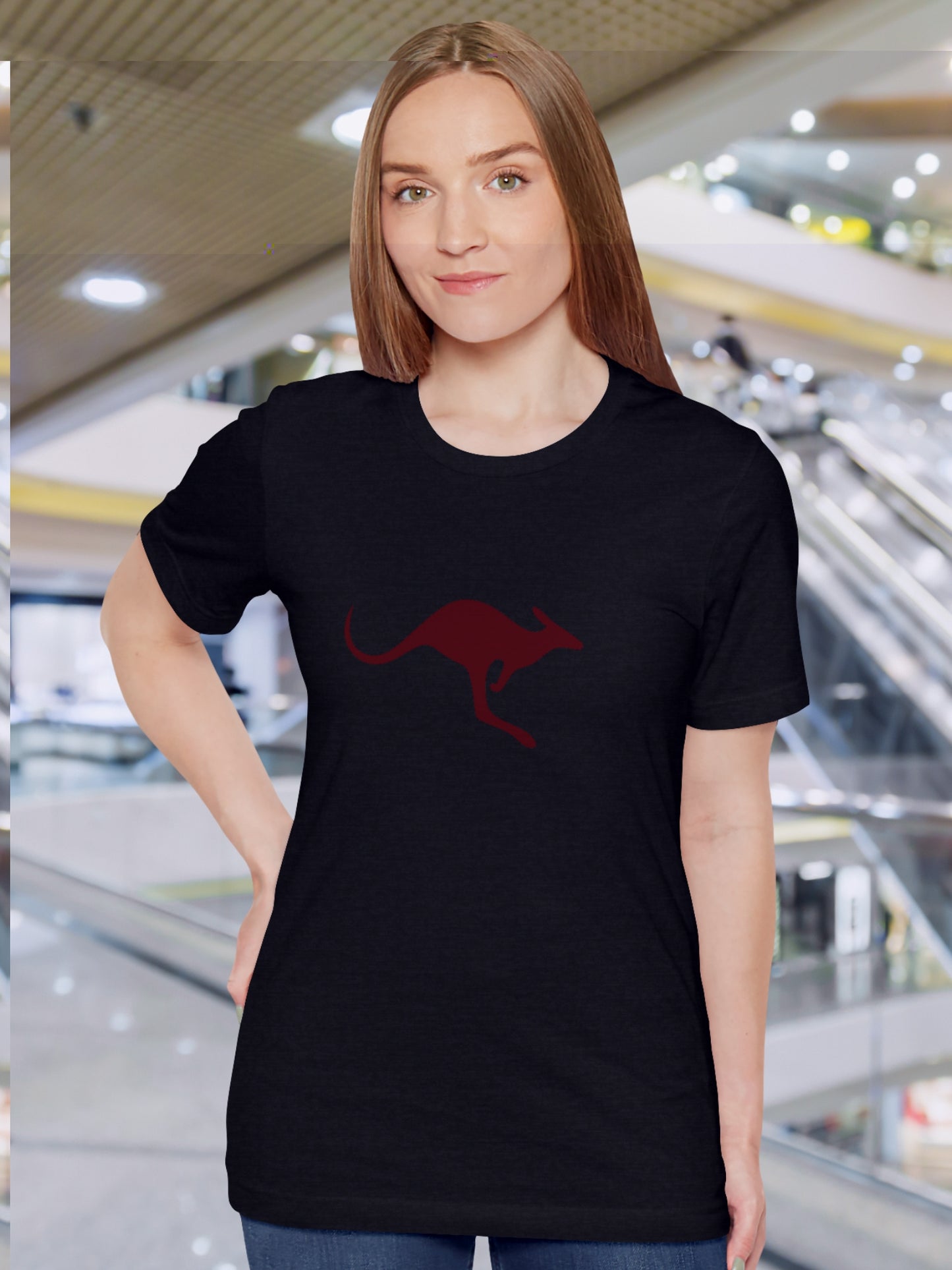 Kangaroo Graphic T-Shirt, Australian Tee, Stylish Animal Apparel