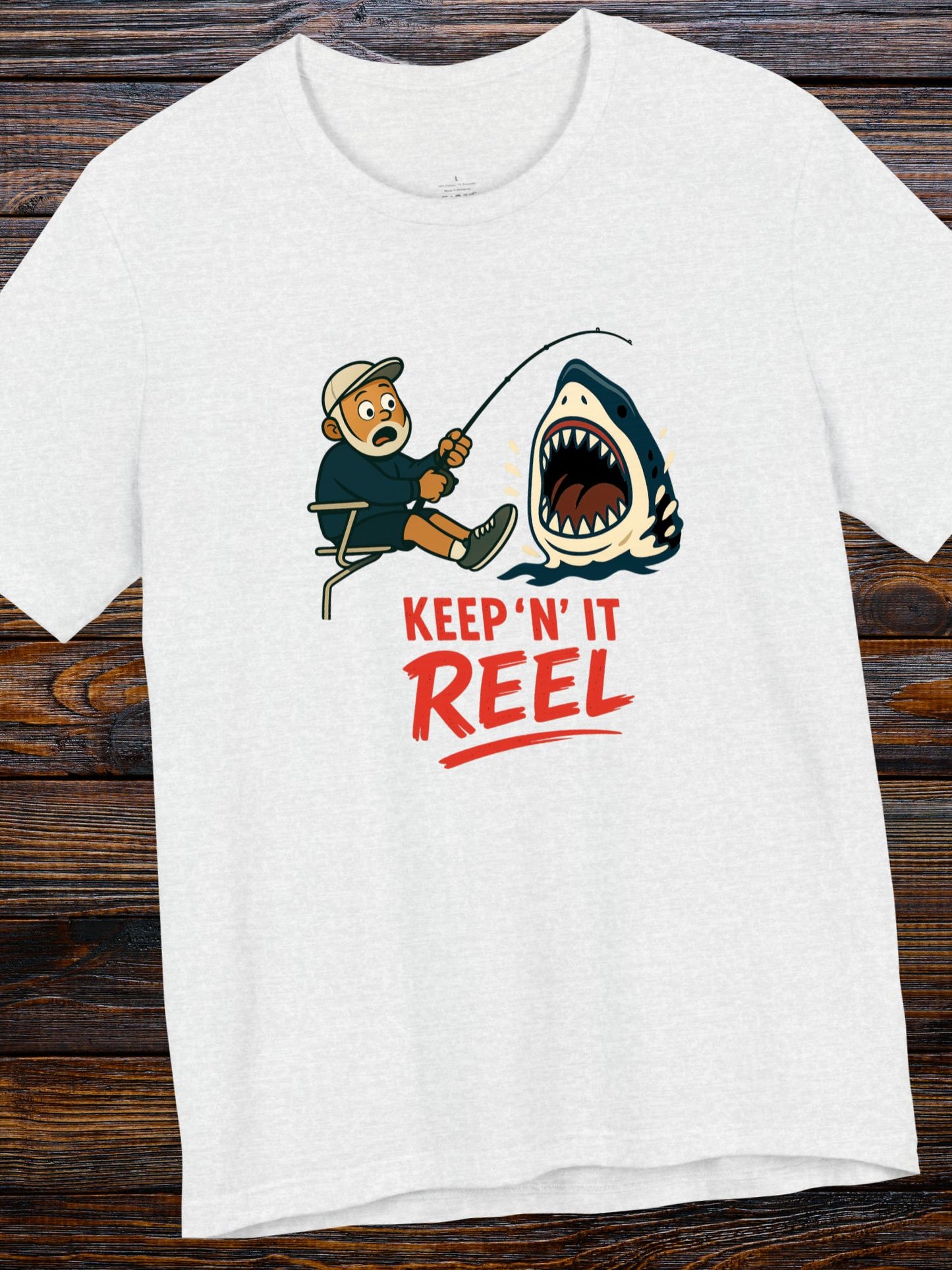'Keep 'N' It Reel' Fishing Graphic V2 Unisex T-Shirt, Fishing Apparel
