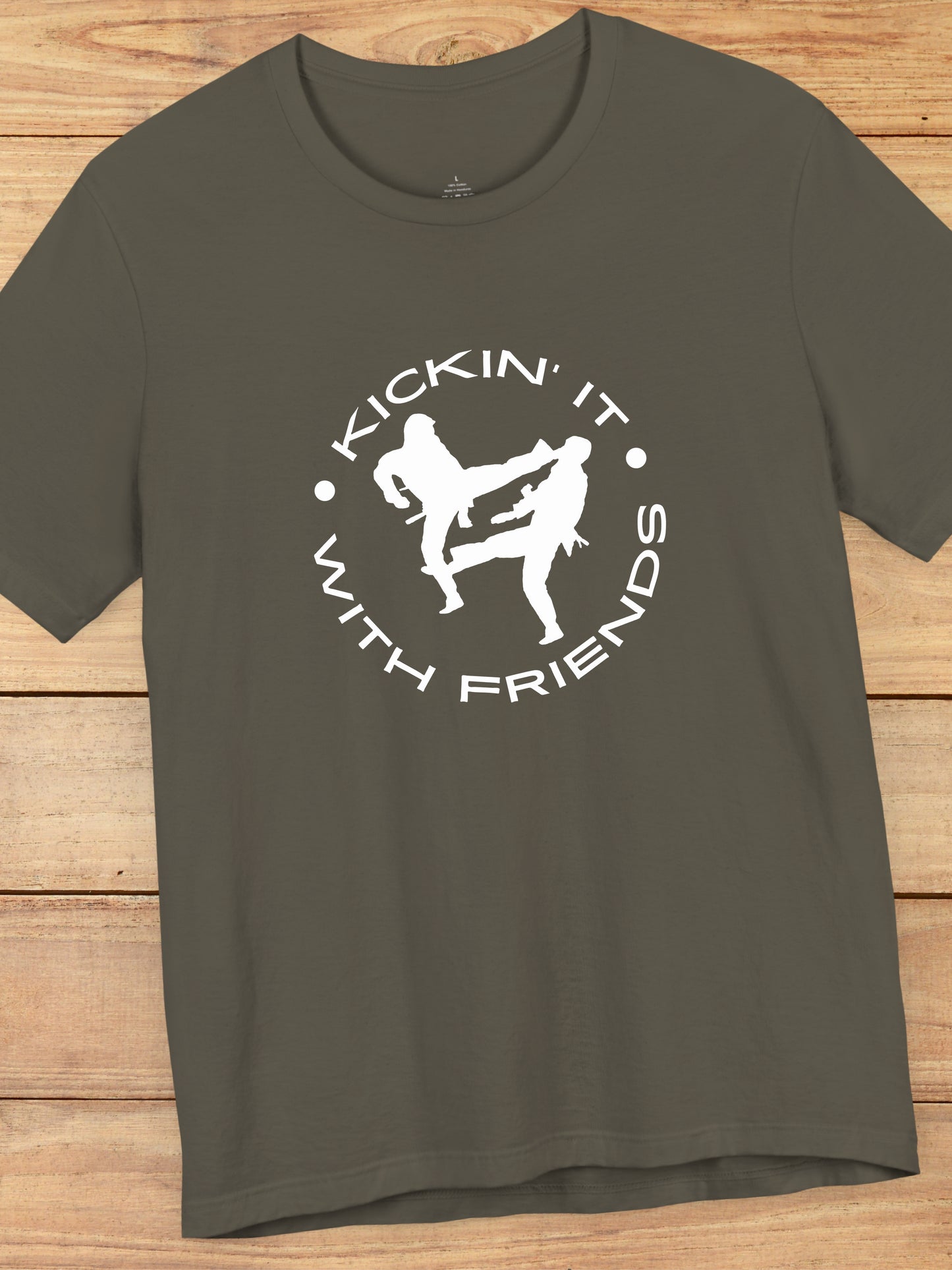 'Kickin' It With Friends' Graphic Unisex T-Shirt, Martial Arts Gift, MMA Apparel, Karate Friendship Tee