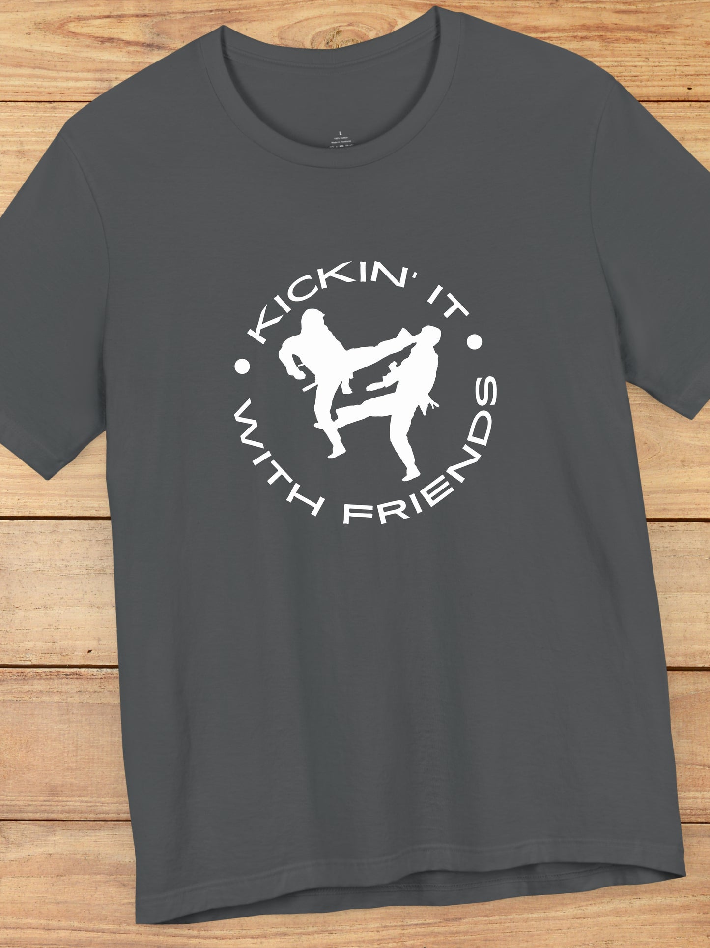 'Kickin' It With Friends' Graphic Unisex T-Shirt, Martial Arts Gift, MMA Apparel, Karate Friendship Tee