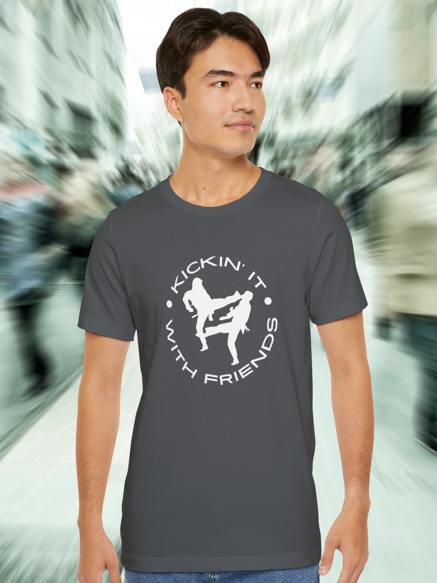 'Kickin' It With Friends' Graphic Unisex T-Shirt, Martial Arts Gift, MMA Apparel, Karate Friendship Tee