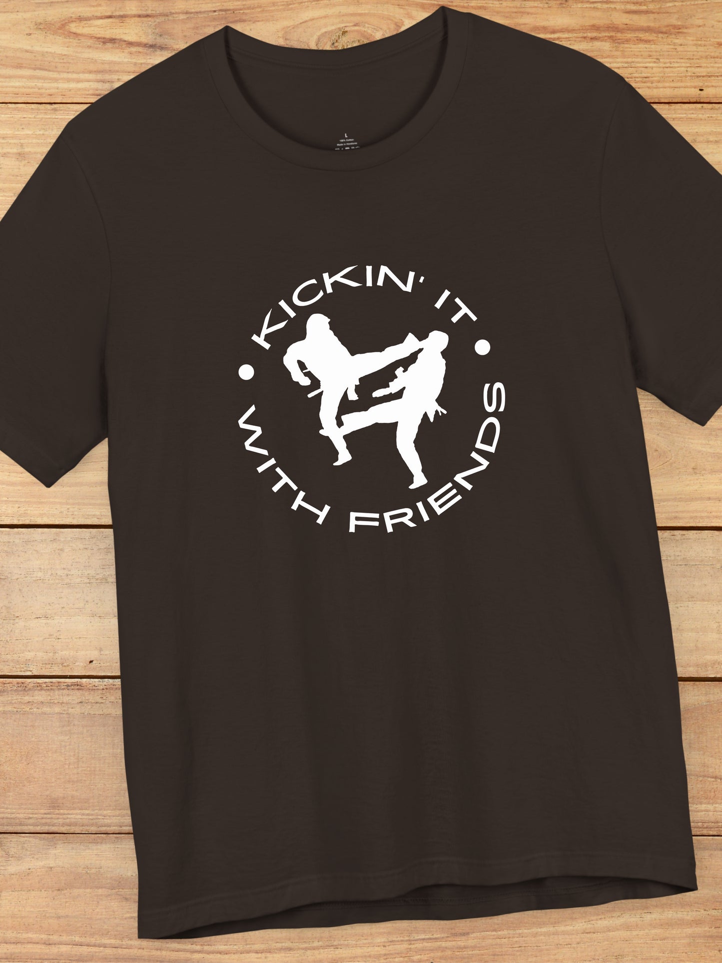 'Kickin' It With Friends' Graphic Unisex T-Shirt, Martial Arts Gift, MMA Apparel, Karate Friendship Tee