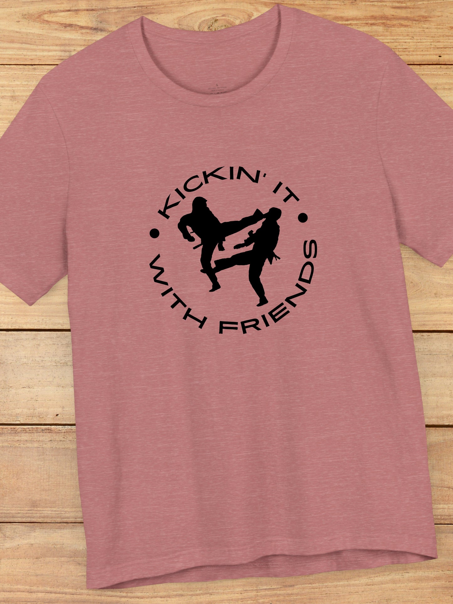 'Kickin' It With Friends' Graphic Unisex T-Shirt, Martial Arts Gift, MMA Apparel, Karate Friendship Tee