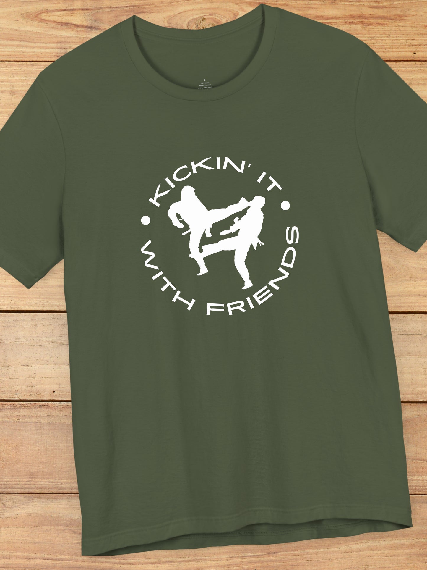 'Kickin' It With Friends' Graphic Unisex T-Shirt, Martial Arts Gift, MMA Apparel, Karate Friendship Tee