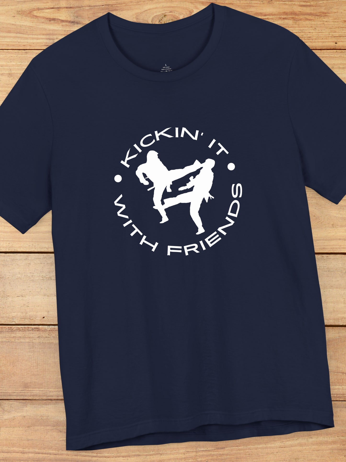 'Kickin' It With Friends' Graphic Unisex T-Shirt, Martial Arts Gift, MMA Apparel, Karate Friendship Tee