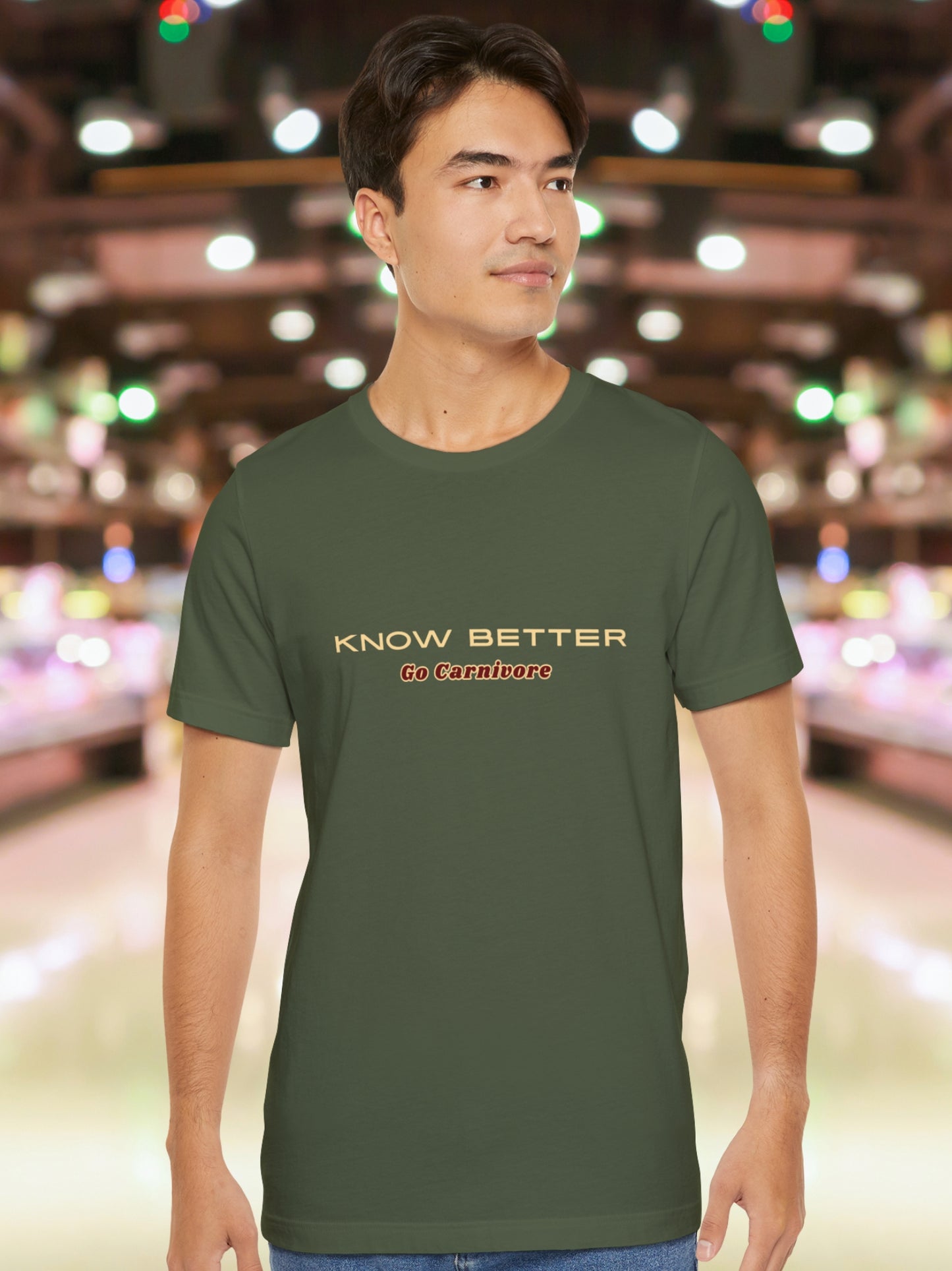 'KNOW BETTER, Go Carnivore' Unisex T-Shirt, Health and Wellness, Carnivore Diet Apparel