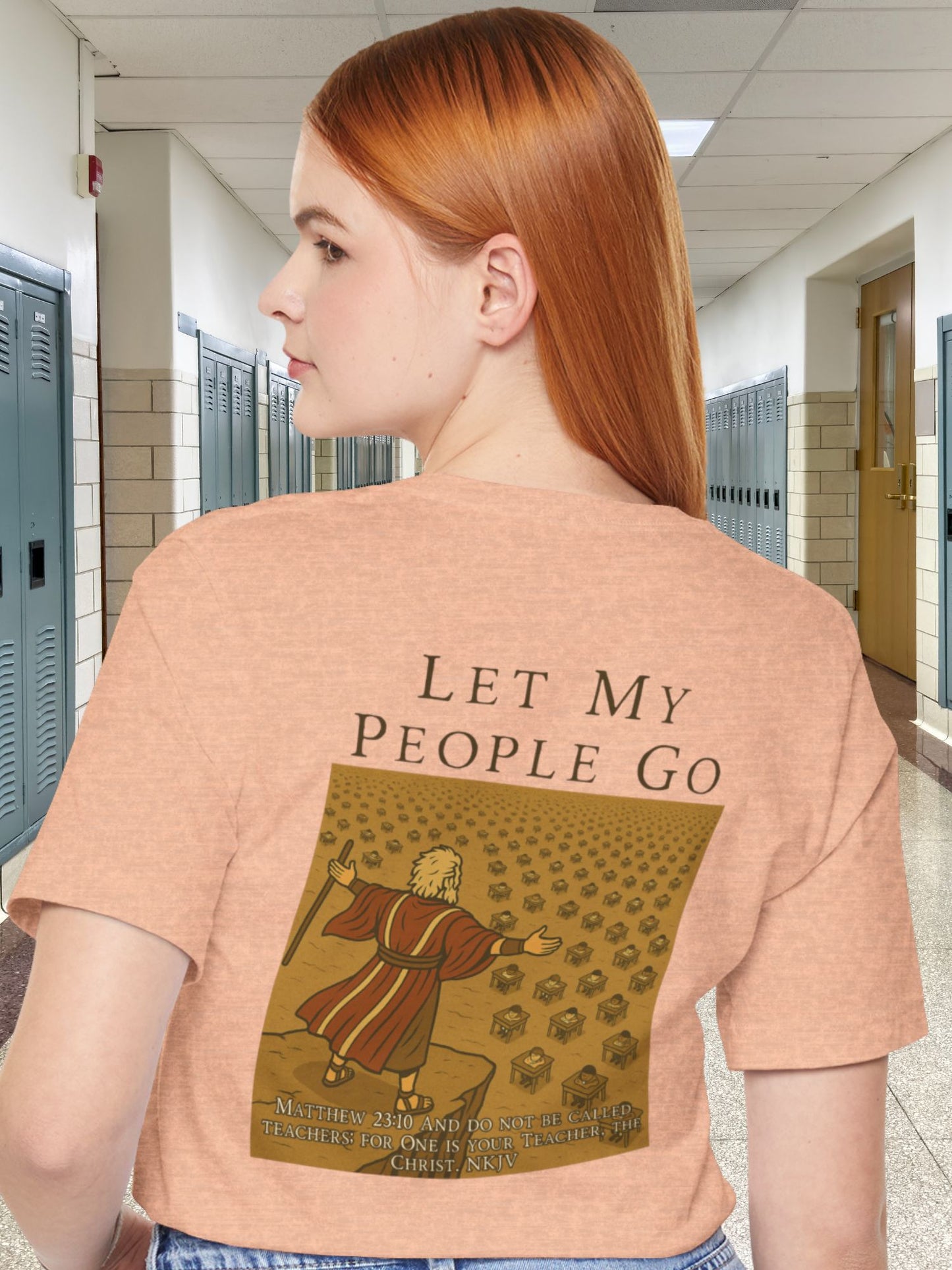 'Let My People Go' Unisex T-shirt, Christian Apparel, Biblical Tee, Anti-School Tee