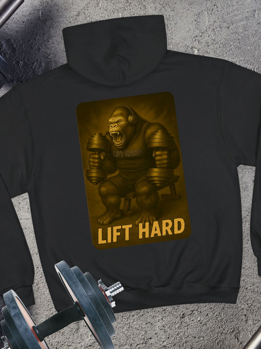 Motivational Fitness Hoodie - Lift Hard Champion Sweatshirt