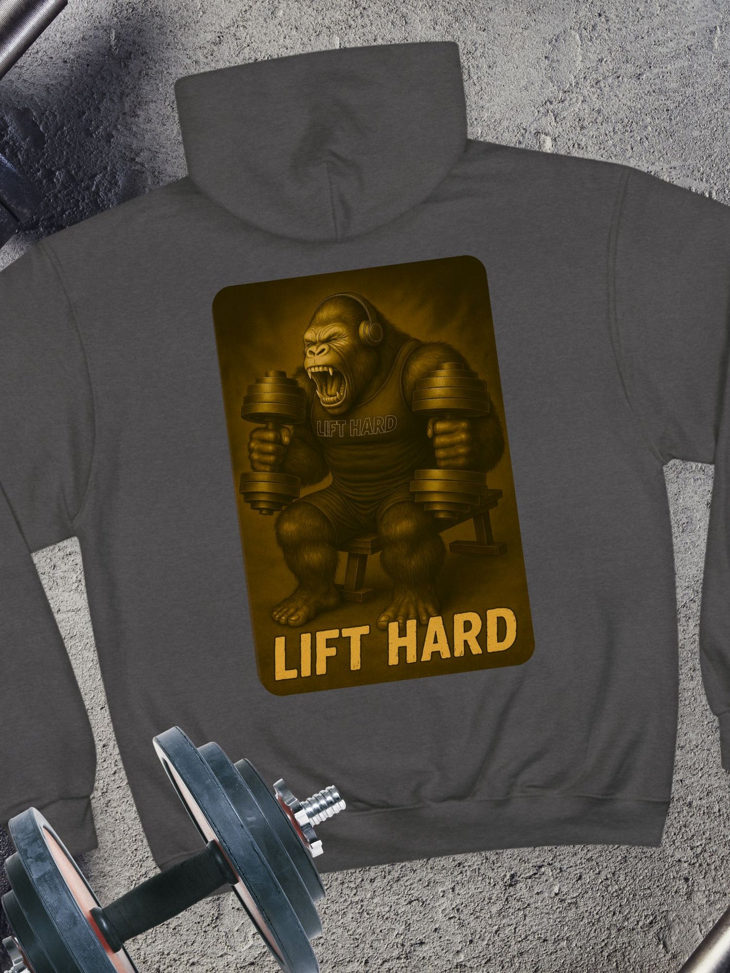 Motivational Fitness Hoodie - Lift Hard Champion Sweatshirt