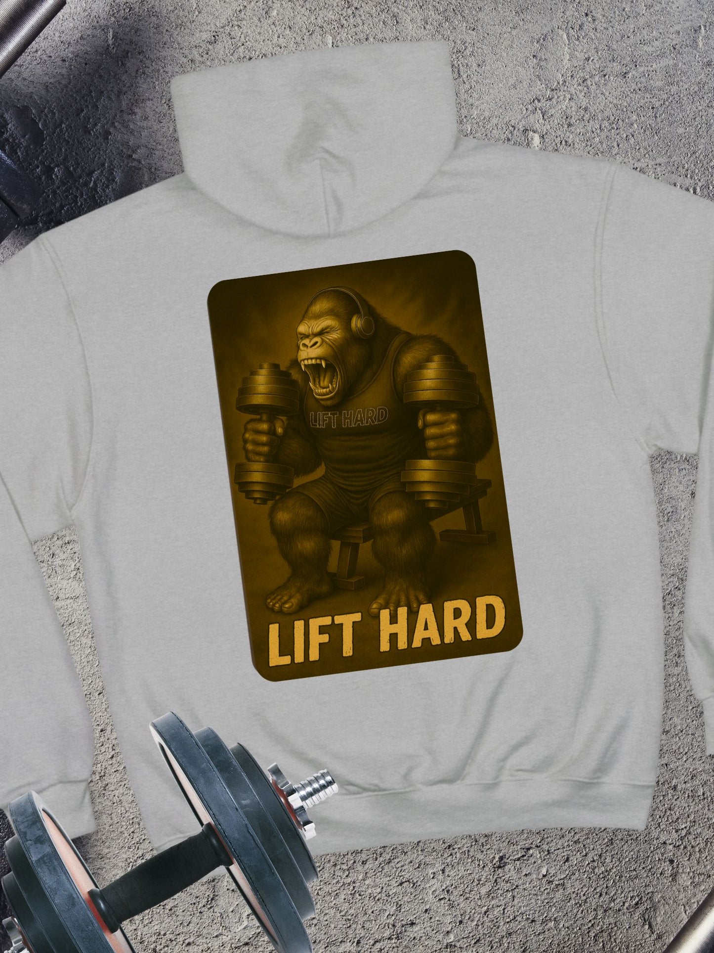 Motivational Fitness Hoodie - Lift Hard Champion Sweatshirt