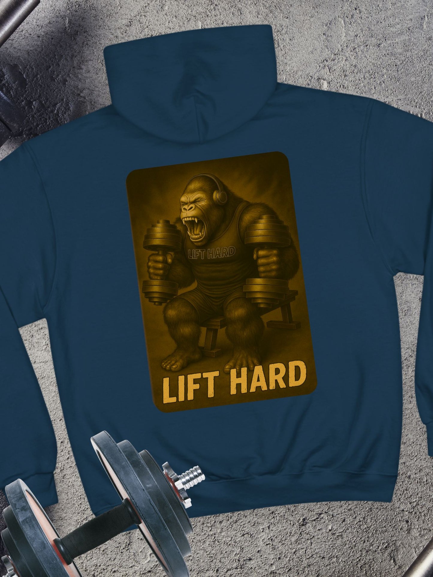 Motivational Fitness Hoodie - Lift Hard Champion Sweatshirt