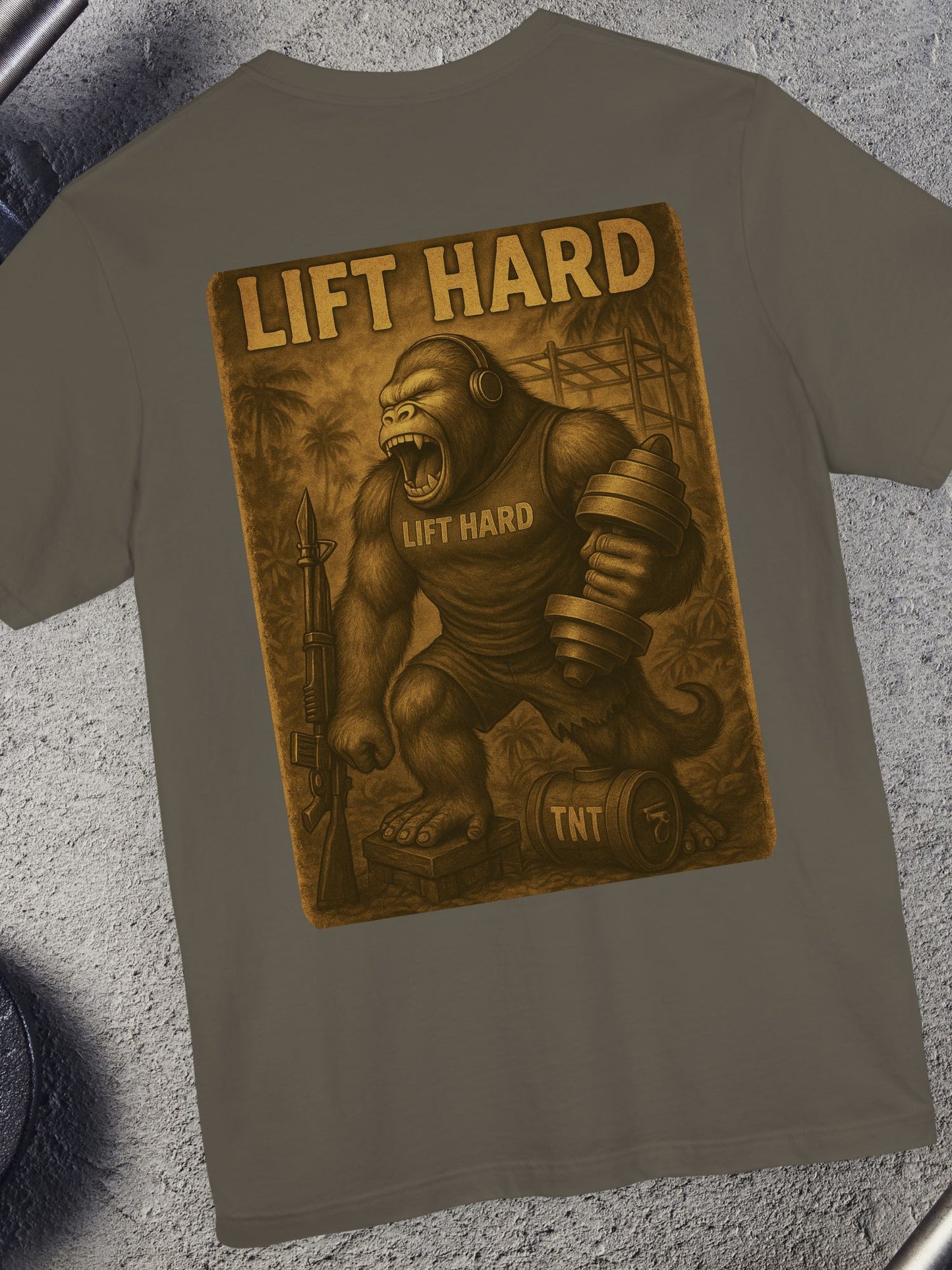 "Lift Hard" Unisex Jersey Tee – Motivational Fitness Shirt, Gym Outfit, Workout Gift, Bodybuilding Top, Strength Training Apparel