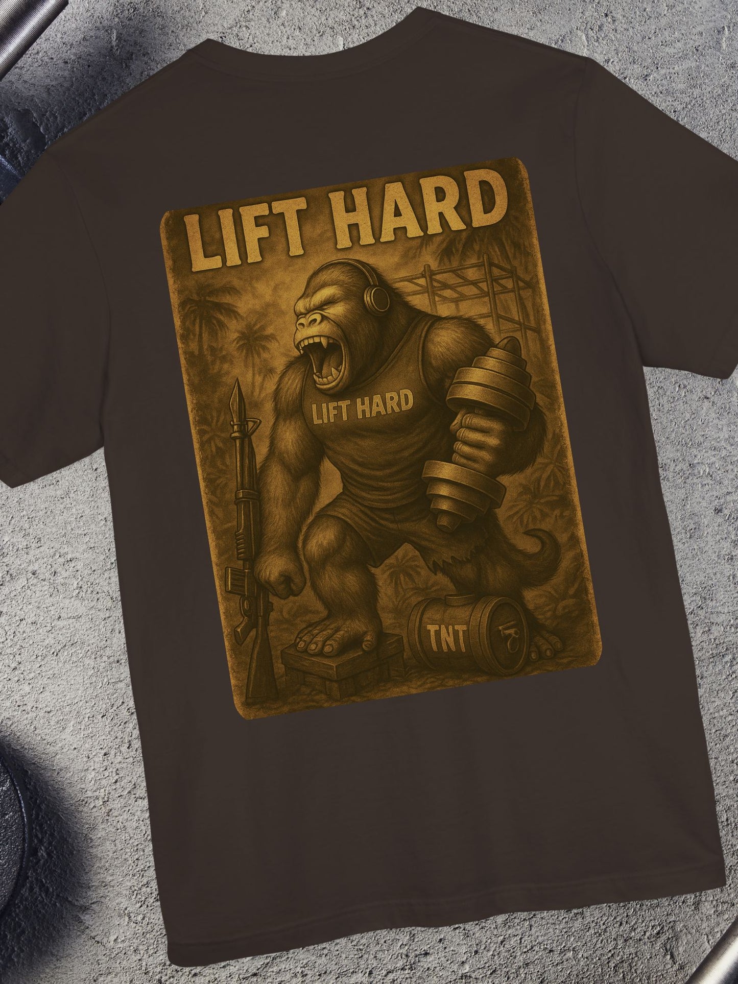 "Lift Hard" Unisex Jersey Tee – Motivational Fitness Shirt, Gym Outfit, Workout Gift, Bodybuilding Top, Strength Training Apparel