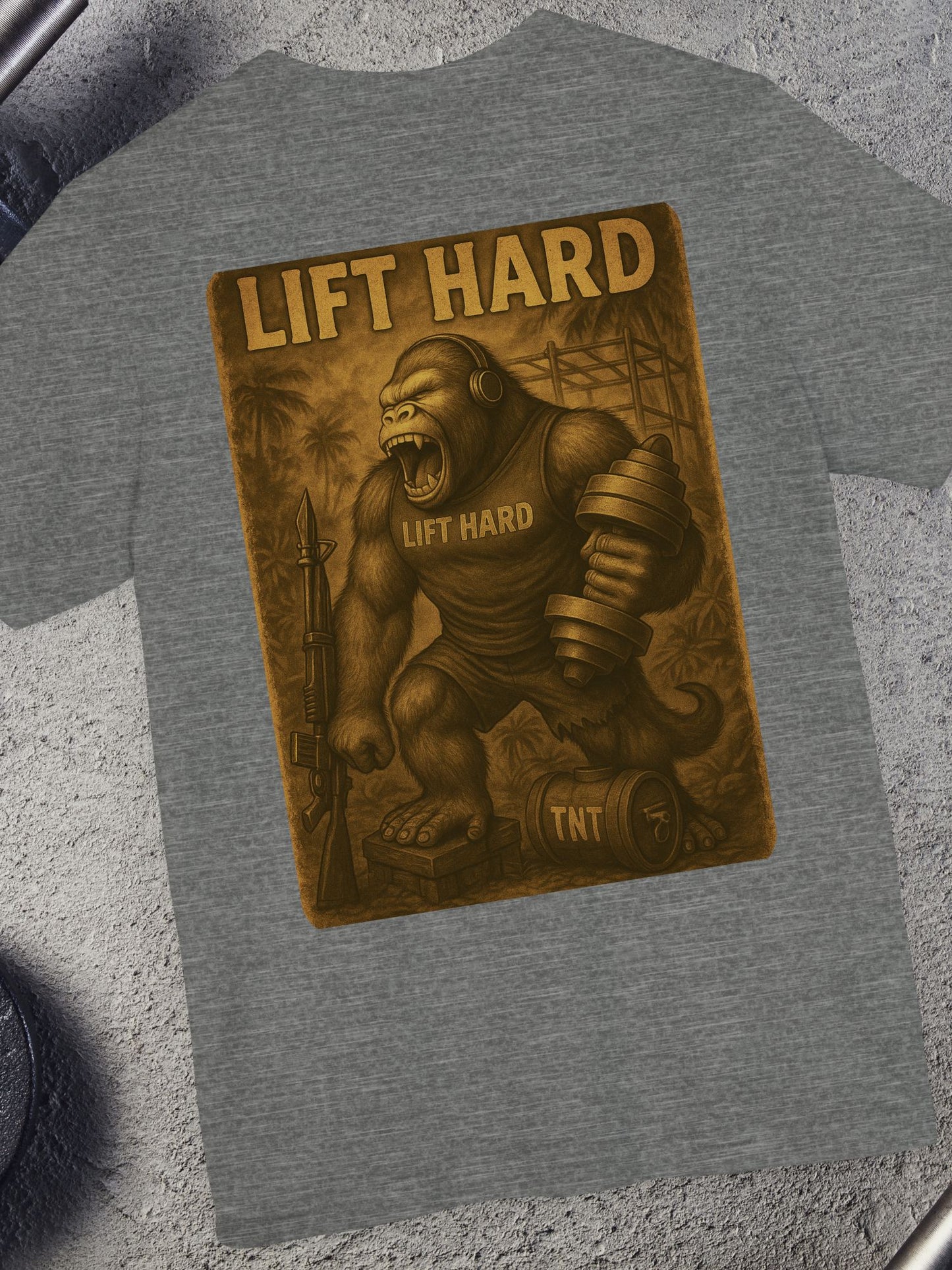 "Lift Hard" Unisex Jersey Tee – Motivational Fitness Shirt, Gym Outfit, Workout Gift, Bodybuilding Top, Strength Training Apparel