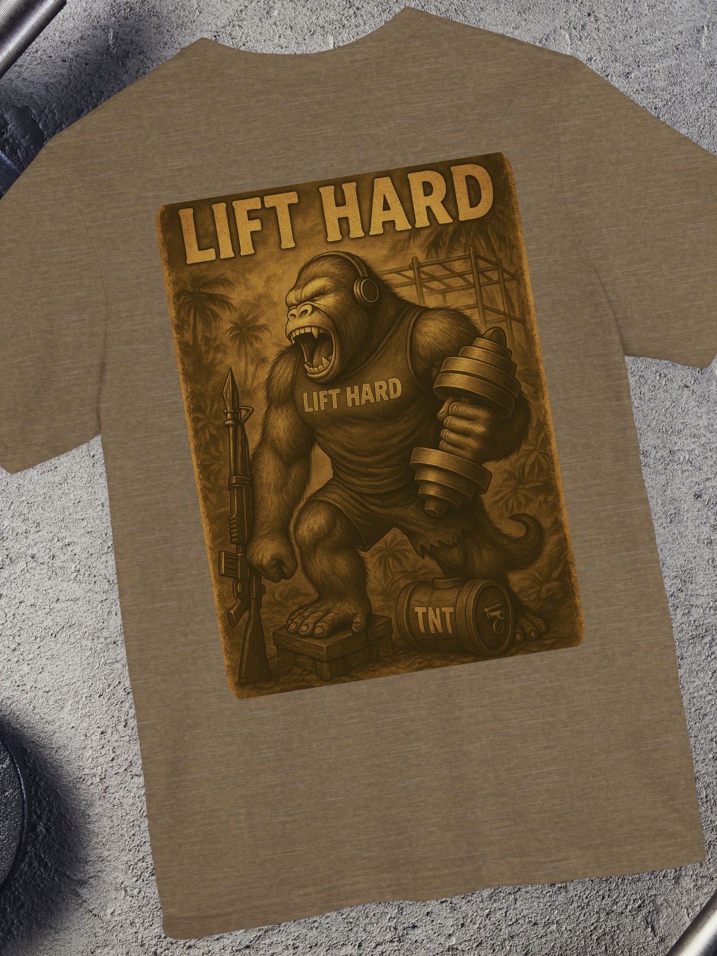"Lift Hard" Unisex Jersey Tee – Motivational Fitness Shirt, Gym Outfit, Workout Gift, Bodybuilding Top, Strength Training Apparel