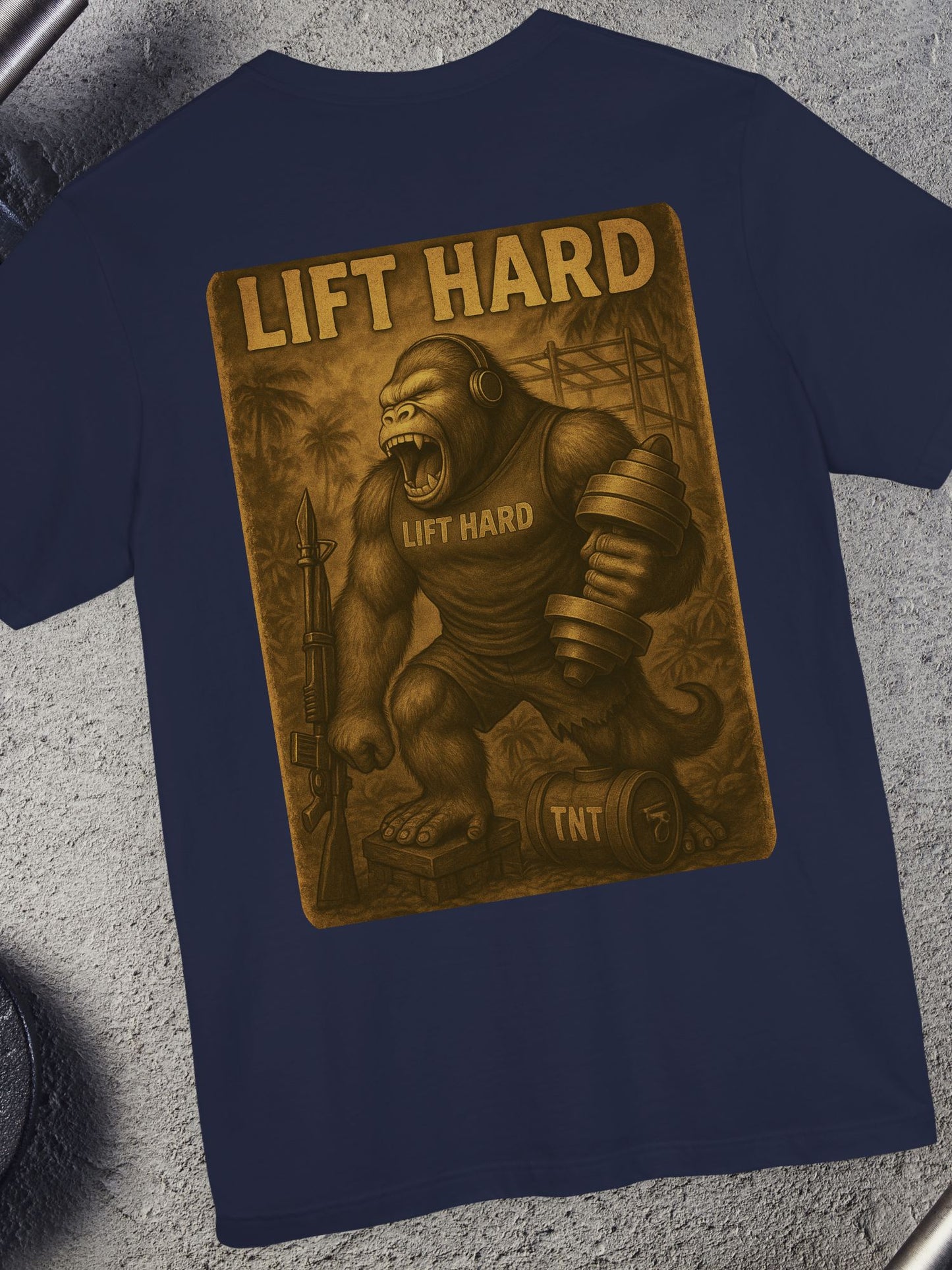"Lift Hard" Unisex Jersey Tee – Motivational Fitness Shirt, Gym Outfit, Workout Gift, Bodybuilding Top, Strength Training Apparel