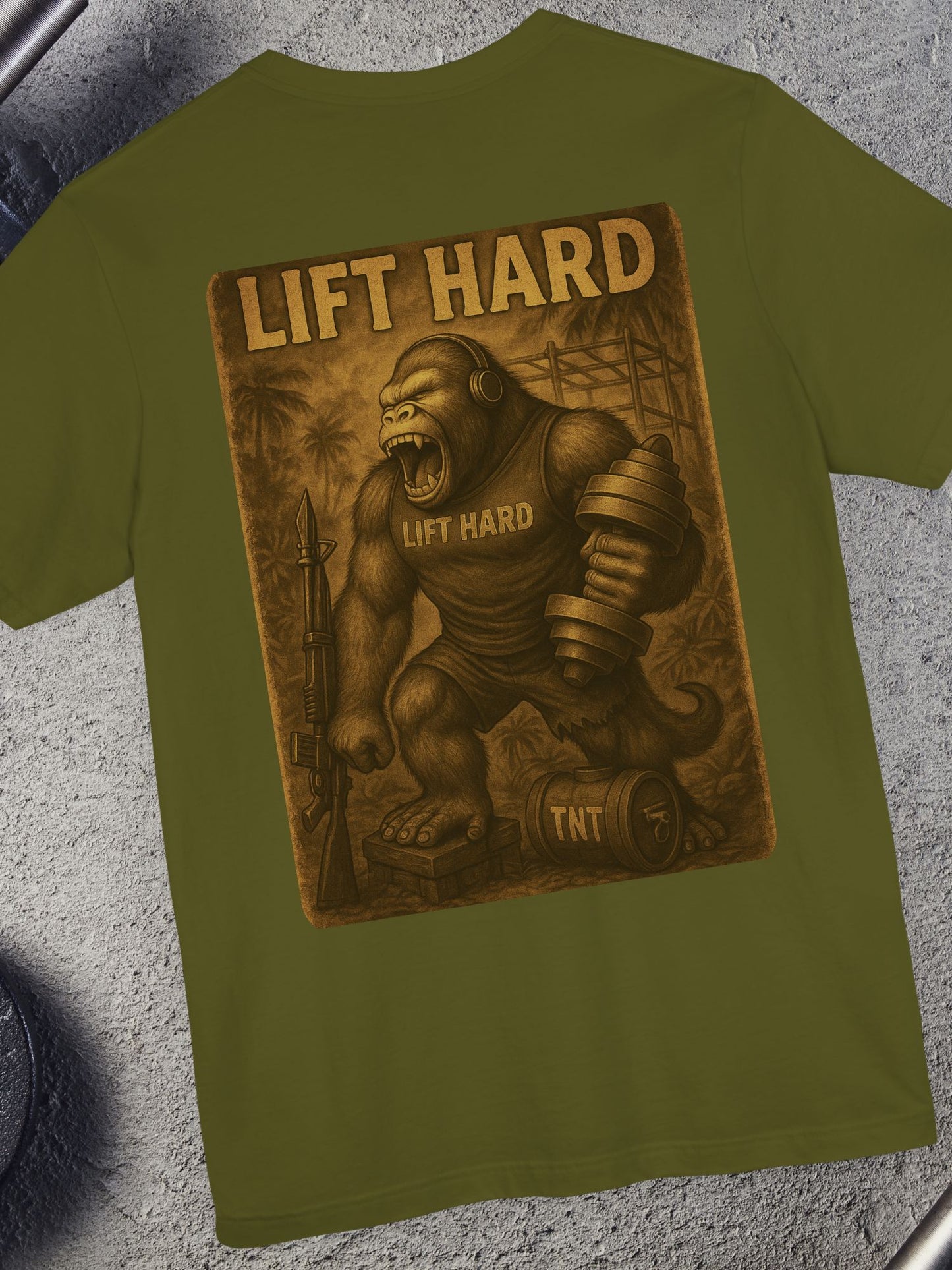 "Lift Hard" Unisex Jersey Tee – Motivational Fitness Shirt, Gym Outfit, Workout Gift, Bodybuilding Top, Strength Training Apparel