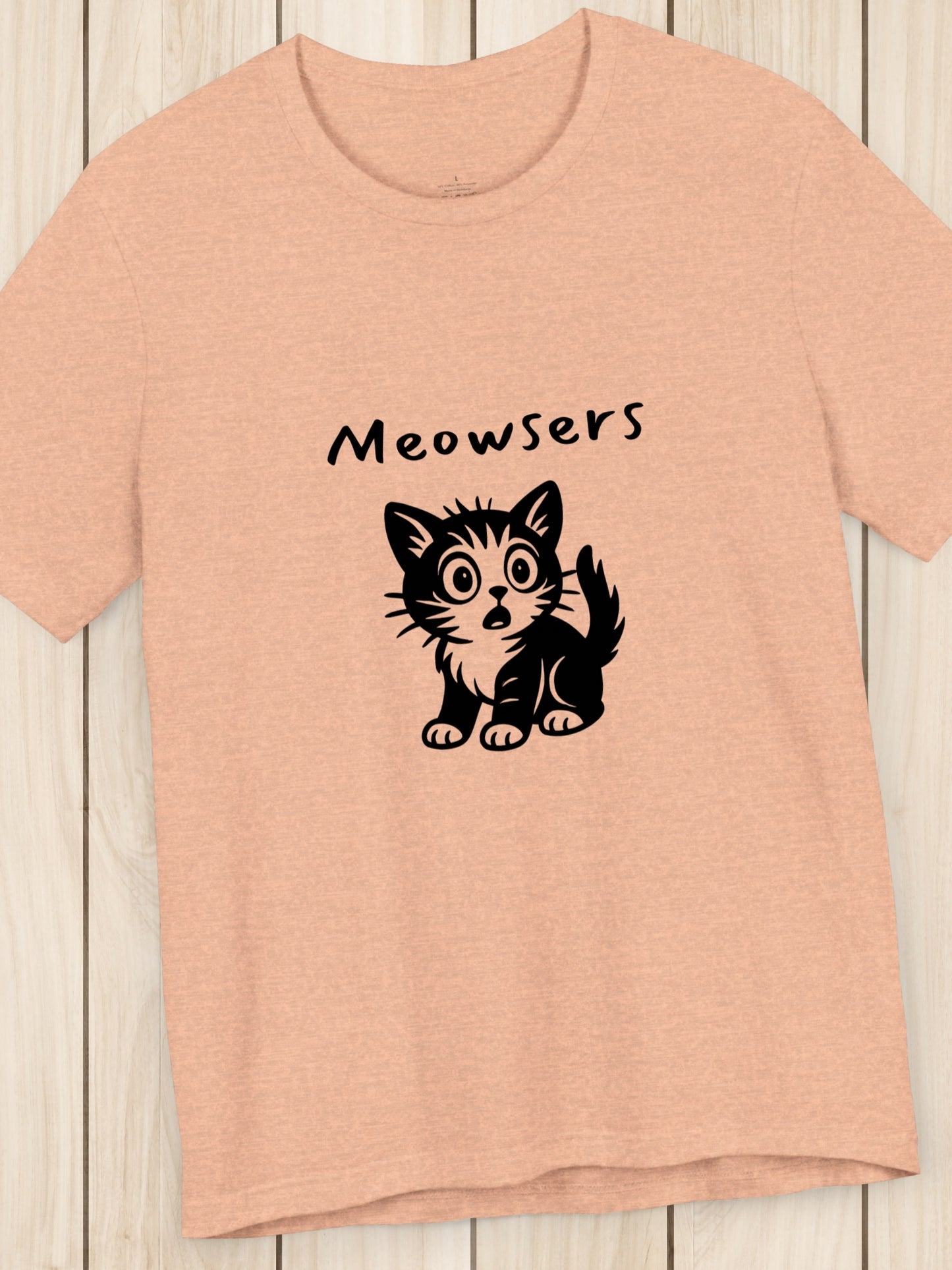 'Meowsers' Shocked Kitten Graphic Unisex T-Shirt, Cat Lover Tee, Animal Lover, Cute Kitten