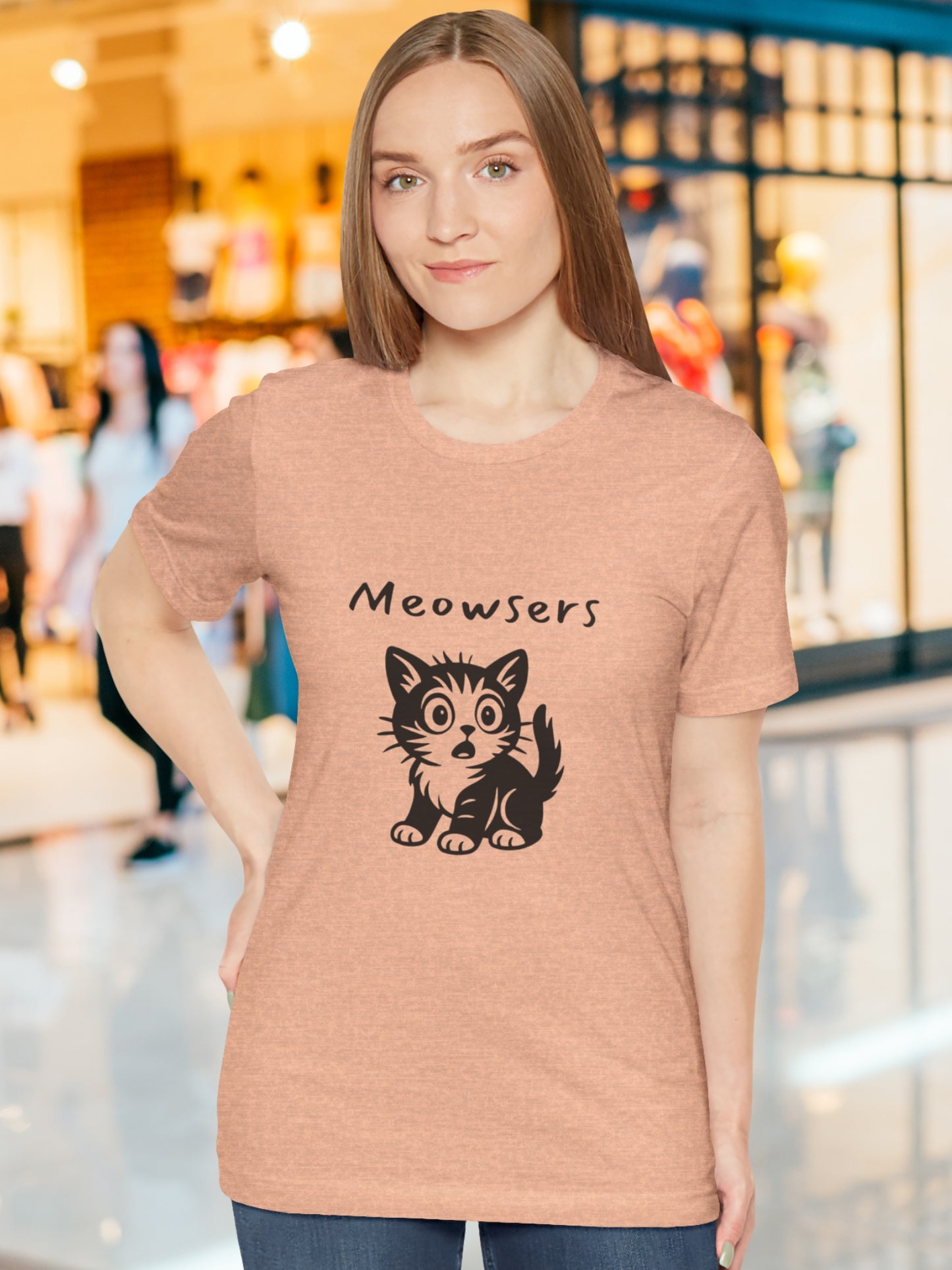 'Meowsers' Shocked Kitten Graphic Unisex T-Shirt, Cat Lover Tee, Animal Lover, Cute Kitten