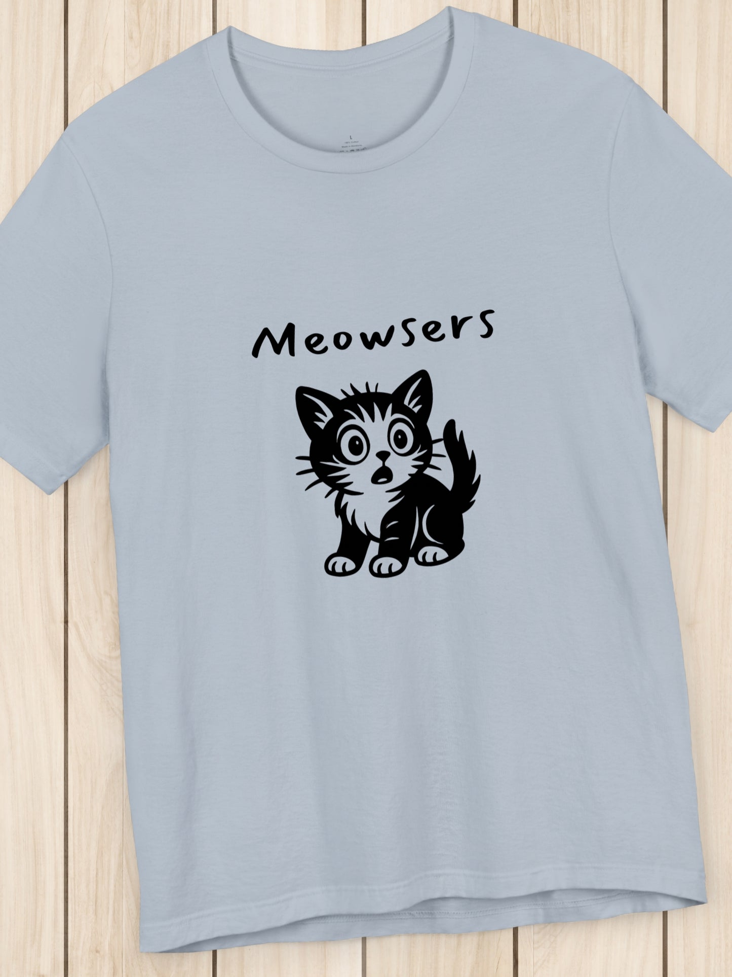 'Meowsers' Shocked Kitten Graphic Unisex T-Shirt, Cat Lover Tee, Animal Lover, Cute Kitten