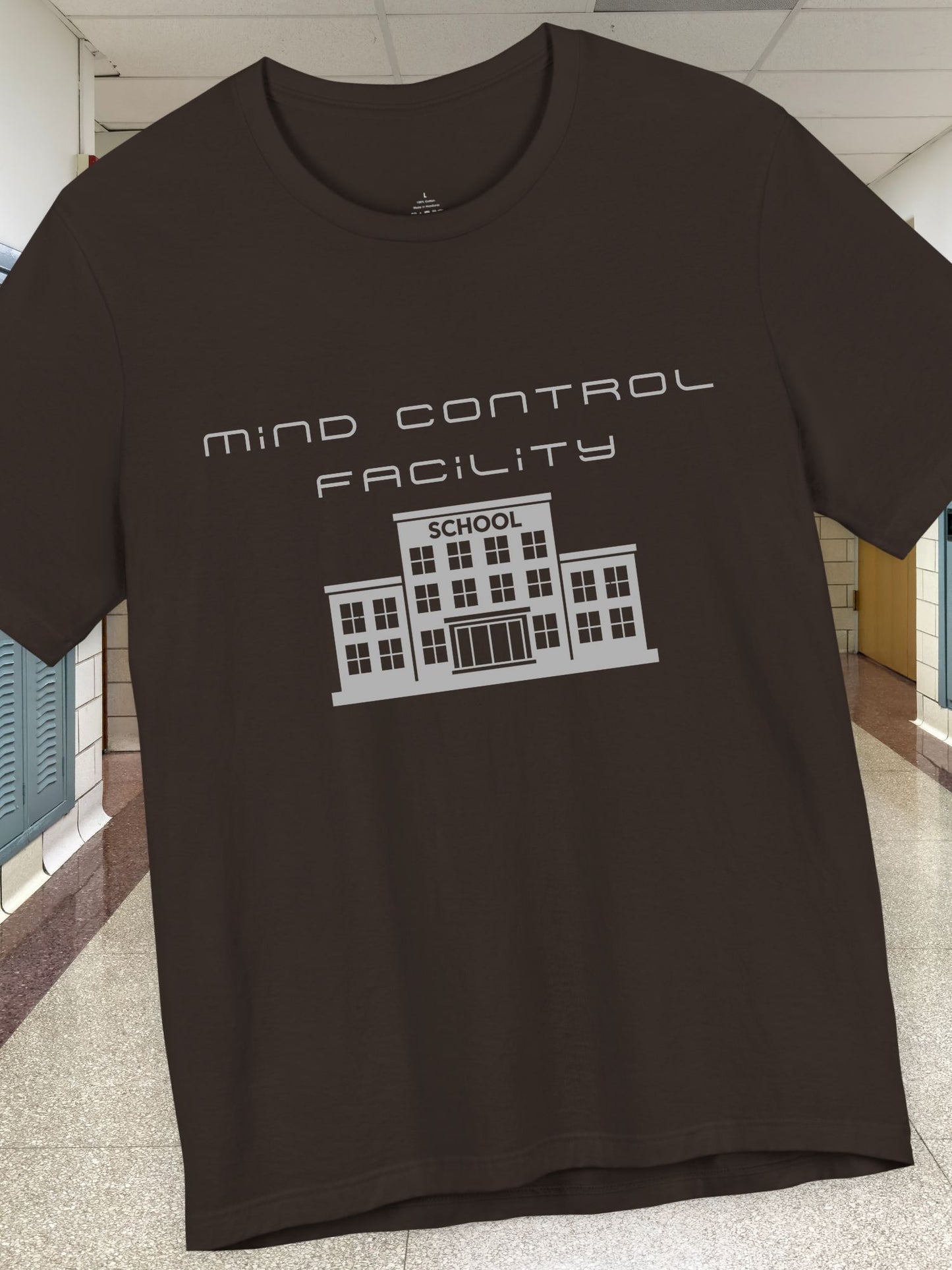 'Mind Control Facility' Graphic Unisex T-Shirt, Funny College Shirt, Graduation Gift, Unique School Apparel, Gift for Students, Gift for Teachers, Vintage Inspired T-Shirt