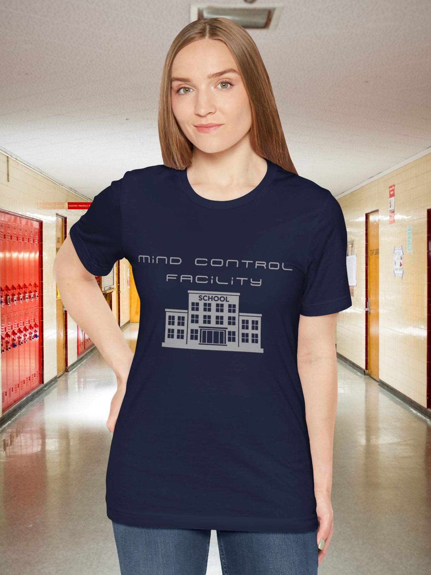 'Mind Control Facility' Graphic Unisex T-Shirt, Funny College Shirt, Graduation Gift, Unique School Apparel, Gift for Students, Gift for Teachers, Vintage Inspired T-Shirt