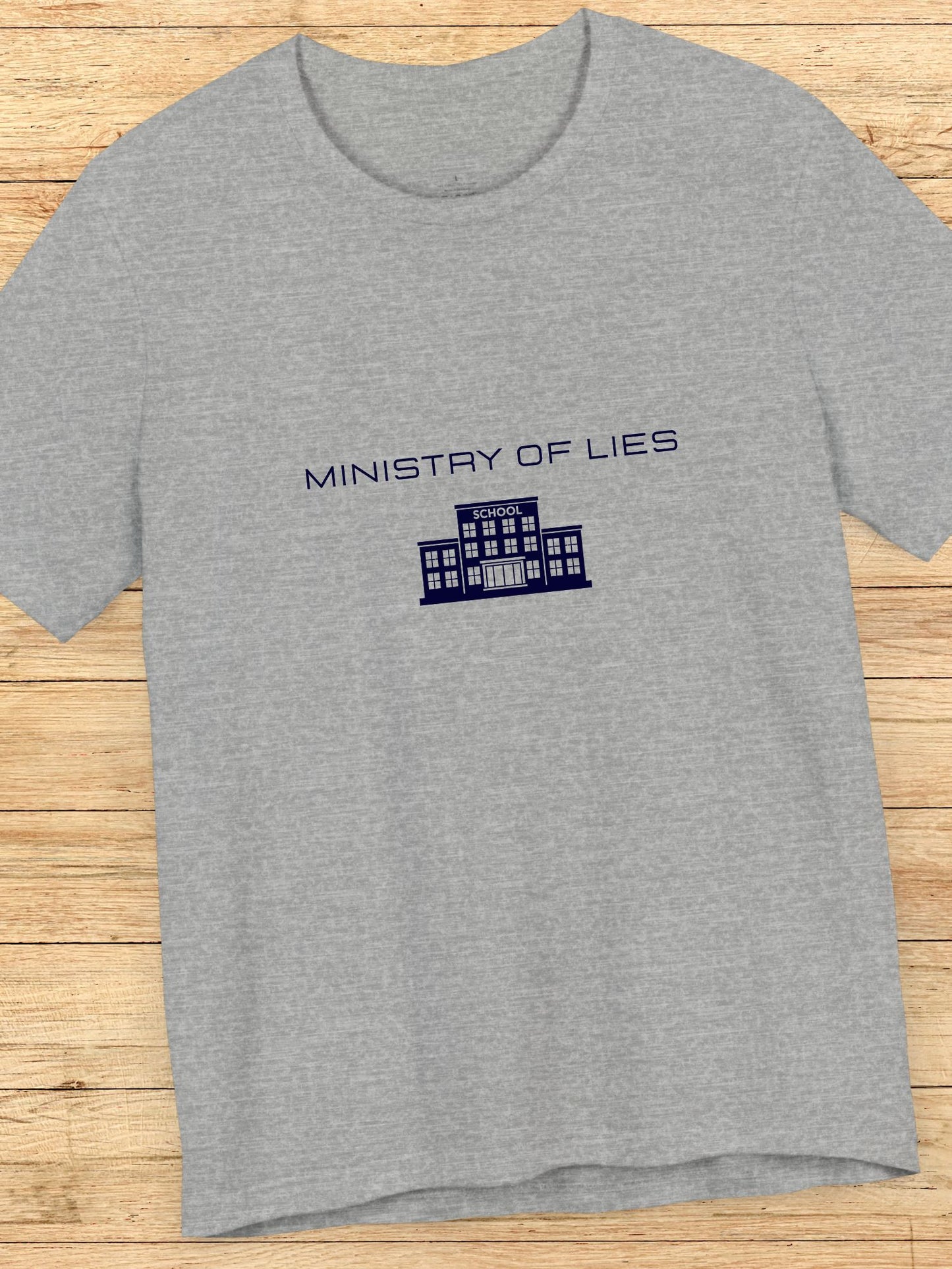'Ministry of Lies' School Graphic Unisex T-Shirt, Anti-School Apparel