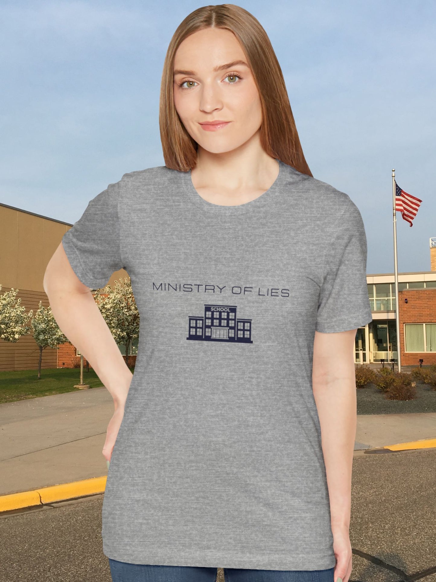 'Ministry of Lies' School Graphic Unisex T-Shirt, Anti-School Apparel