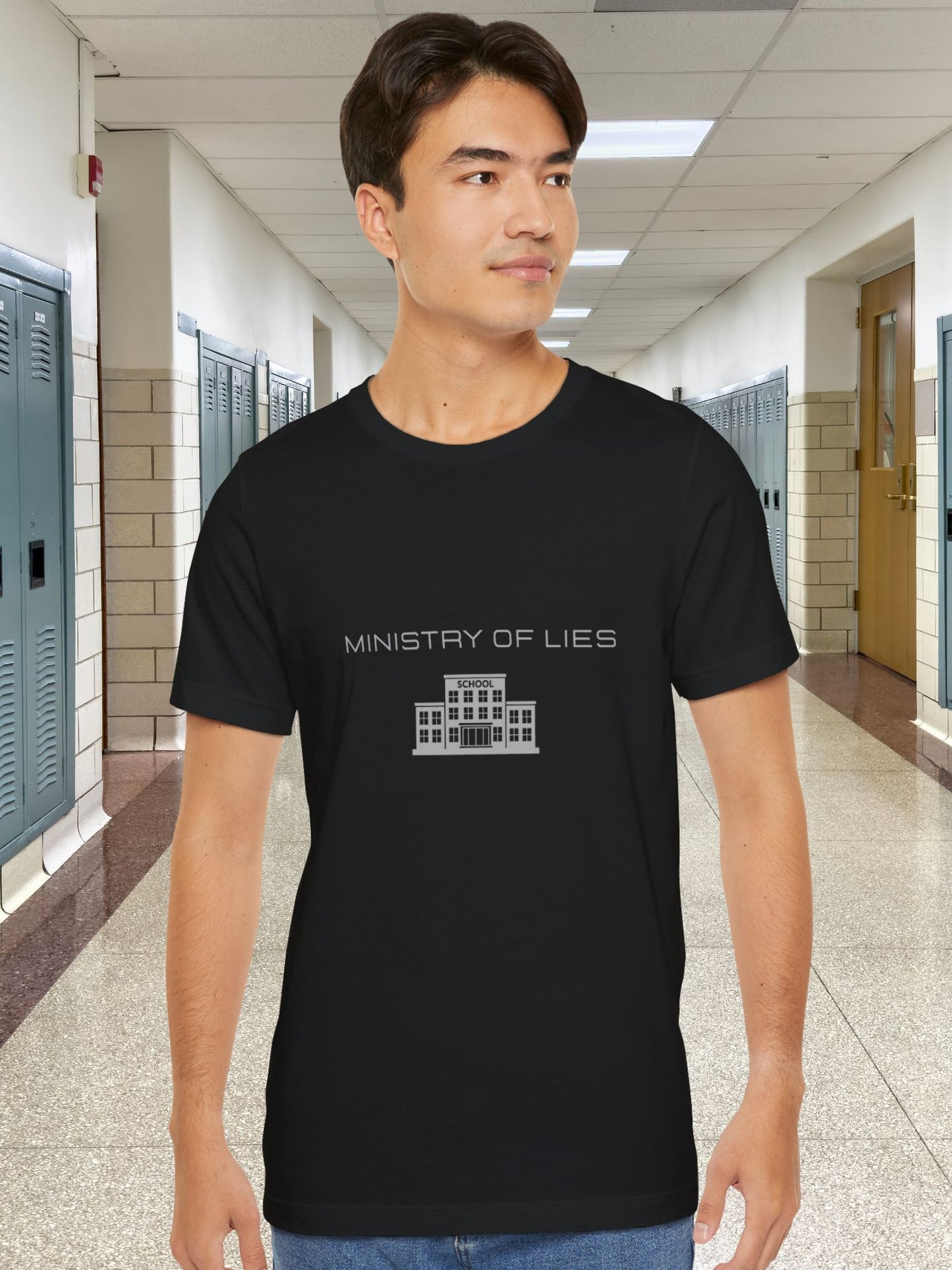 'Ministry of Lies' School Graphic Unisex T-Shirt, Anti-School Apparel