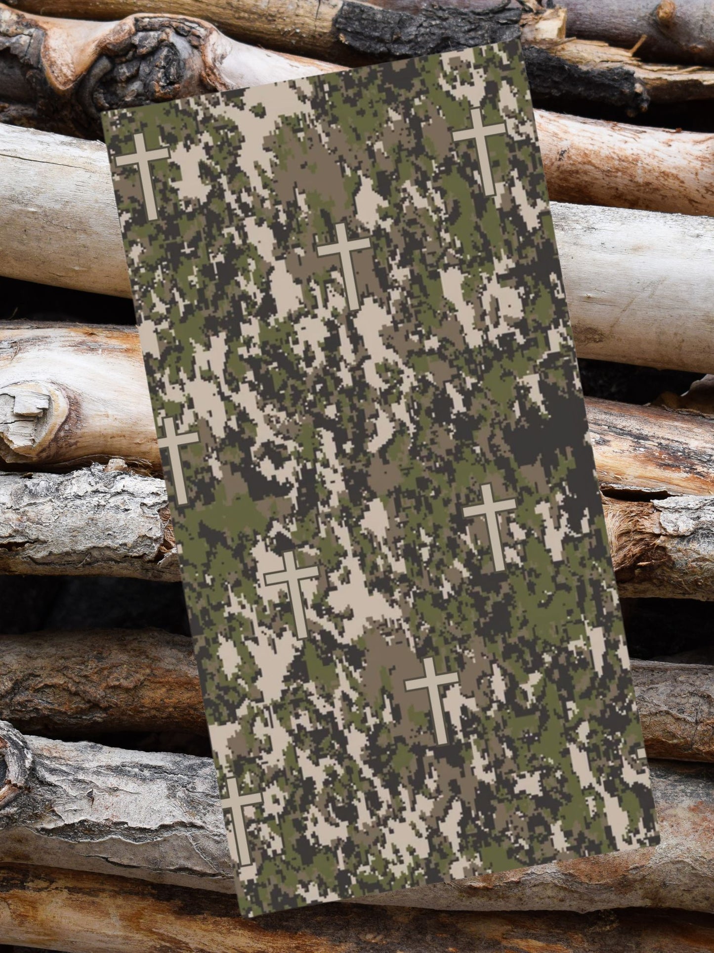 Christian Camouflage Cross Lightweight Neck Gaiter | Versatile Outdoor and Sports Accessory