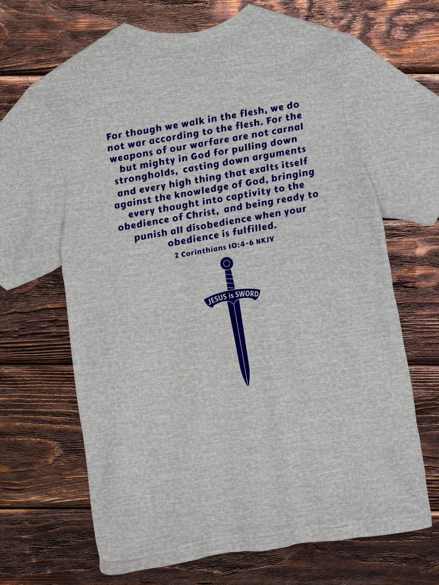 '... Being Ready to Punish All Disobedience When Your Obedience is Fulfilled. 2 Corinthians 10:4-6 NKJV  JESUS is SWORD' Unisex T-Shirt, Jesus Tee, Christian Apparel