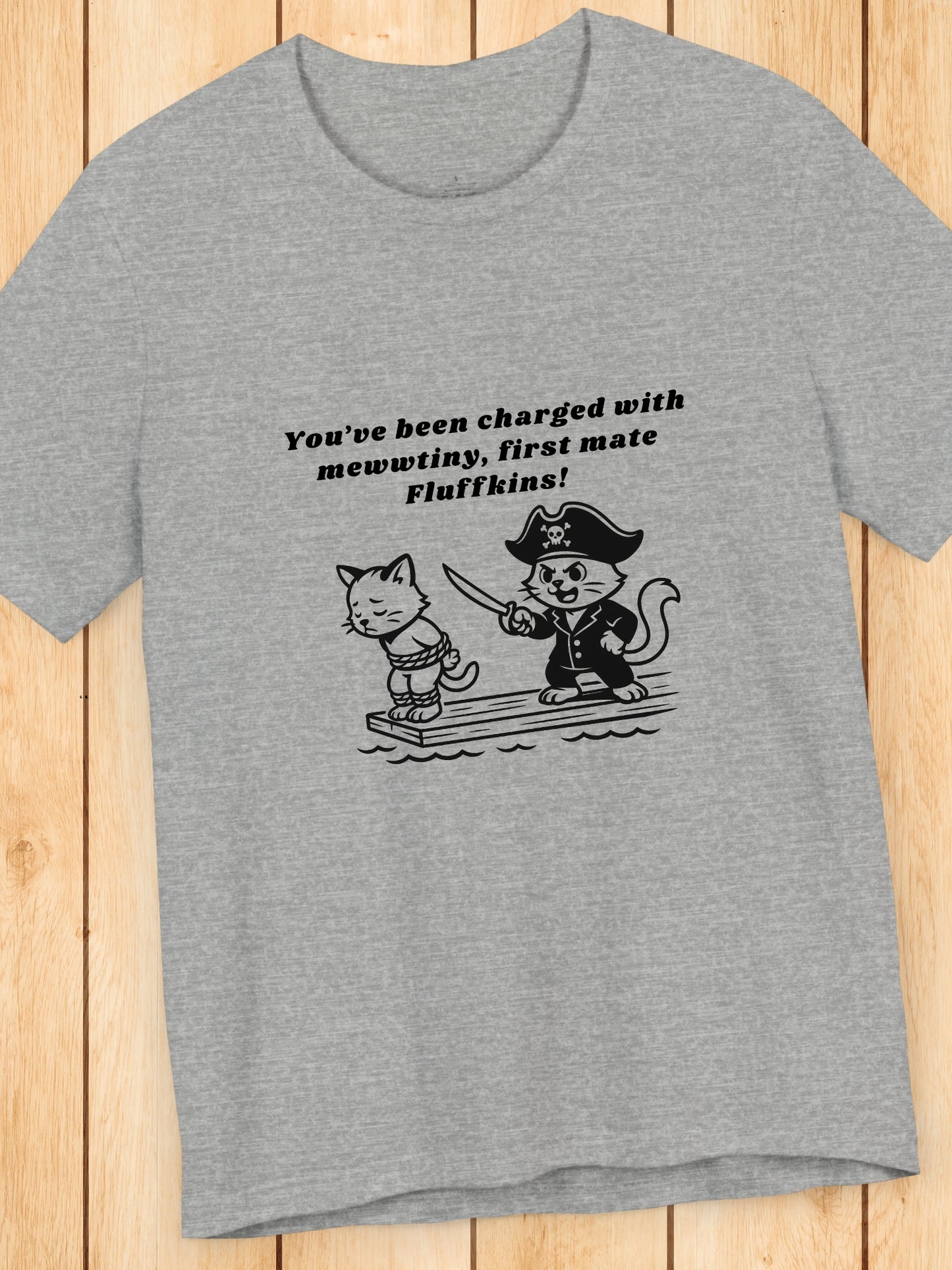 Pirate Kittens Graphic Unisex T-Shirt, Humorous Cat Lover Tee