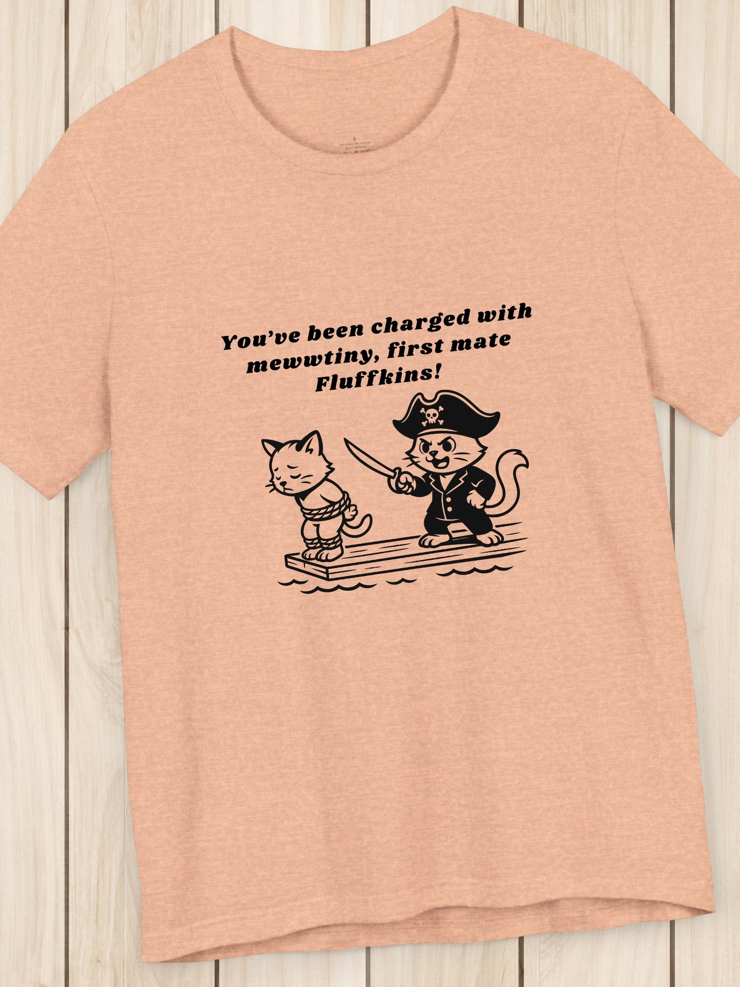 Pirate Kittens Graphic Unisex T-Shirt, Humorous Cat Lover Tee