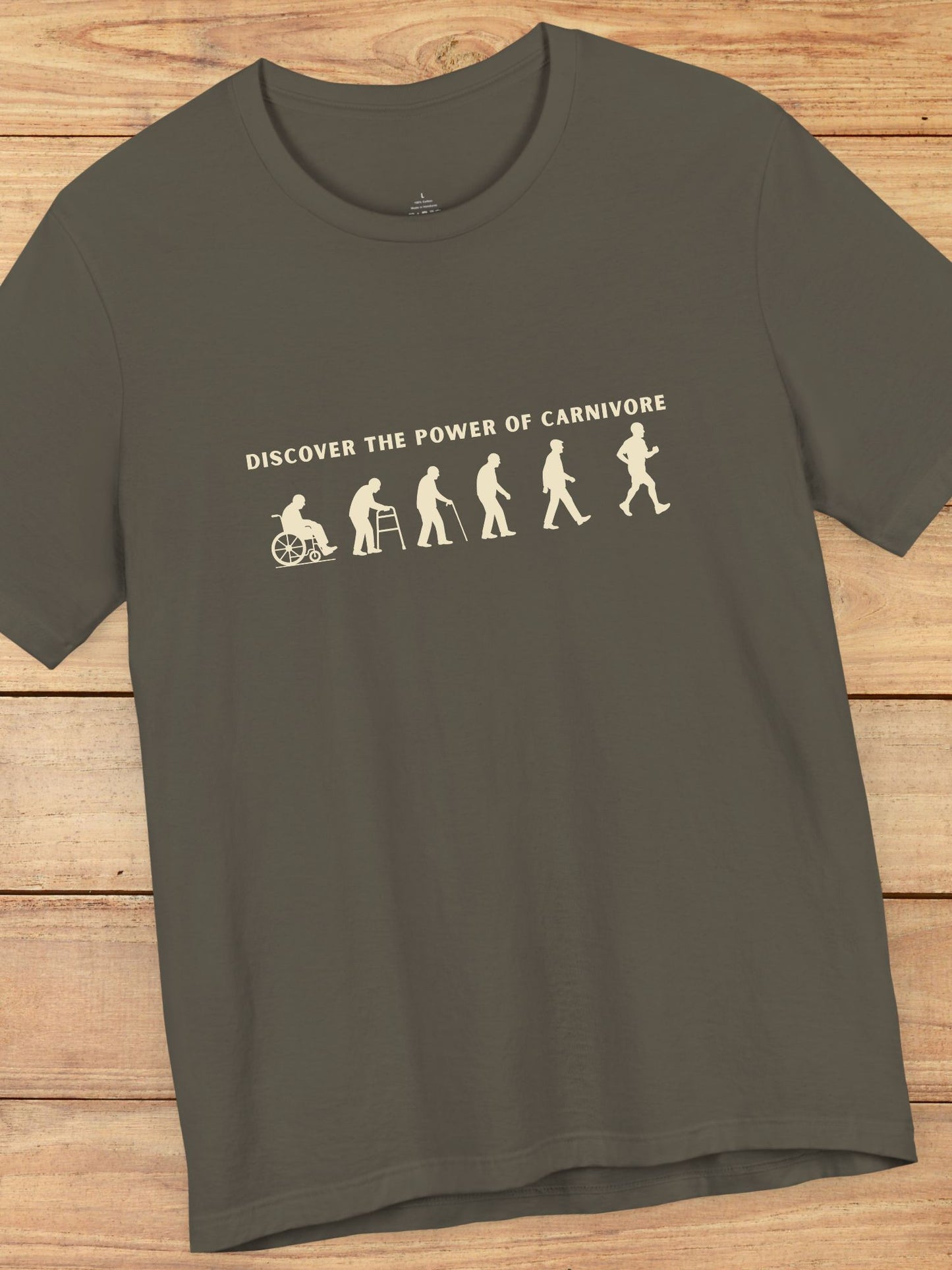 'Discover The Power of Carnivore' Carnivore Wellness Evolution Graphic Unisex T-Shirt, Educational Health and Wellness Tee, Carnivore Apparel