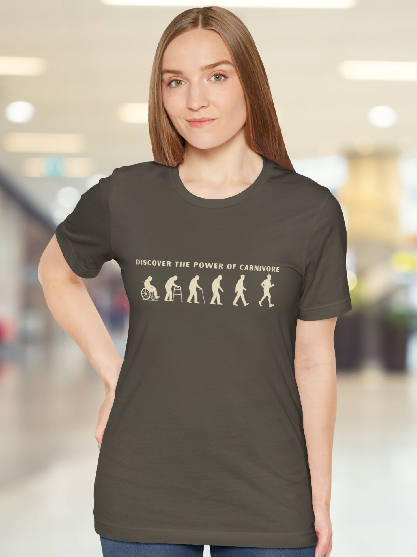 'Discover The Power of Carnivore' Carnivore Wellness Evolution Graphic Unisex T-Shirt, Educational Health and Wellness Tee, Carnivore Apparel