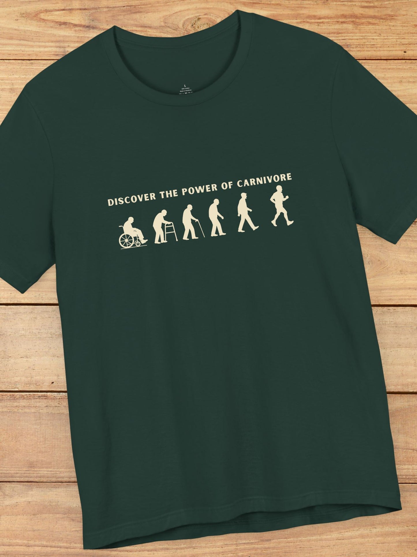 'Discover The Power of Carnivore' Carnivore Wellness Evolution Graphic Unisex T-Shirt, Educational Health and Wellness Tee, Carnivore Apparel