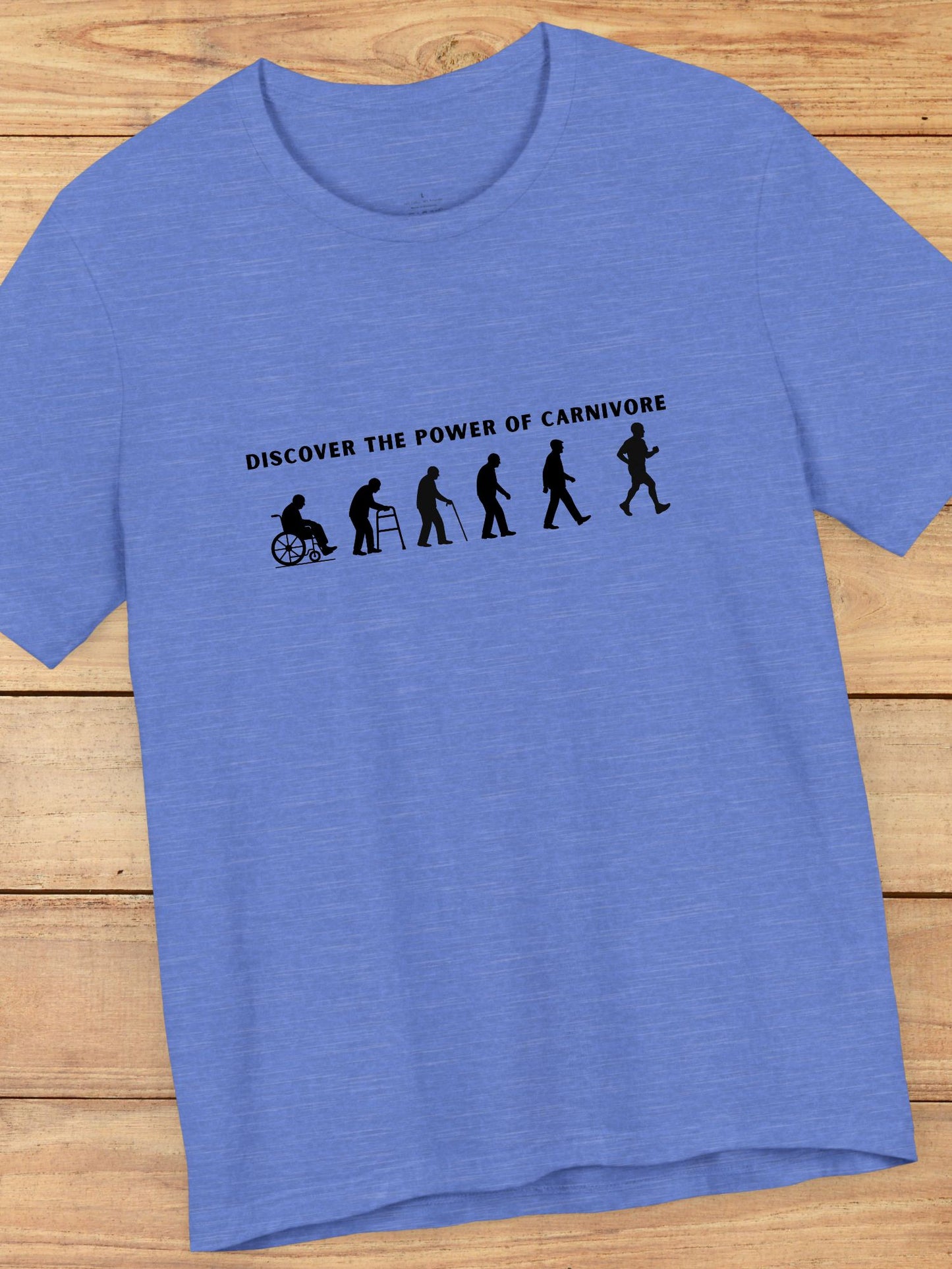 'Discover The Power of Carnivore' Carnivore Wellness Evolution Graphic Unisex T-Shirt, Educational Health and Wellness Tee, Carnivore Apparel