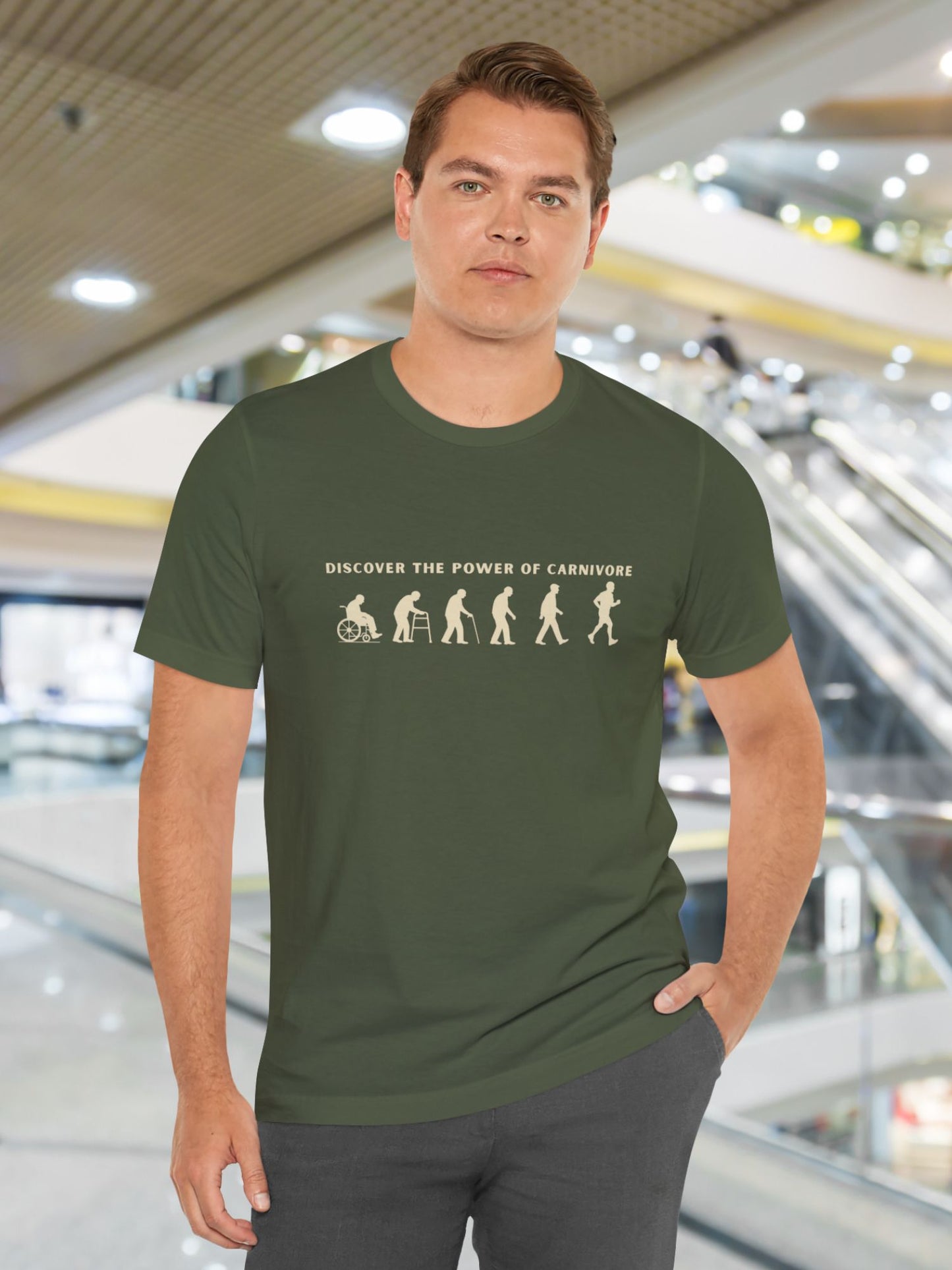 'Discover The Power of Carnivore' Carnivore Wellness Evolution Graphic Unisex T-Shirt, Educational Health and Wellness Tee, Carnivore Apparel