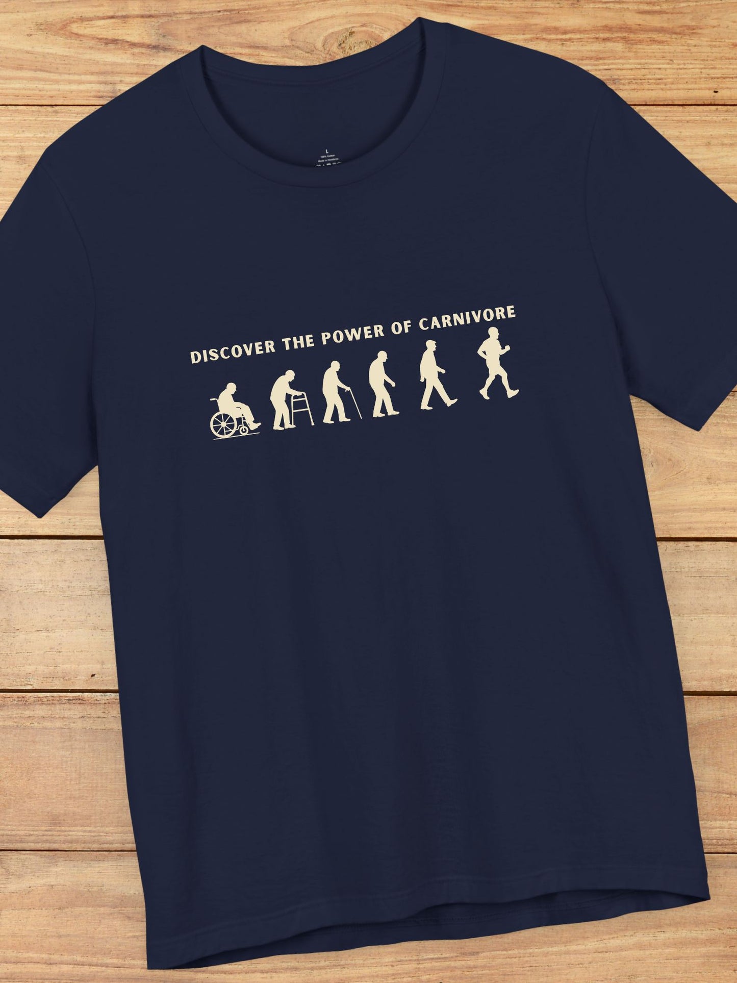 'Discover The Power of Carnivore' Carnivore Wellness Evolution Graphic Unisex T-Shirt, Educational Health and Wellness Tee, Carnivore Apparel