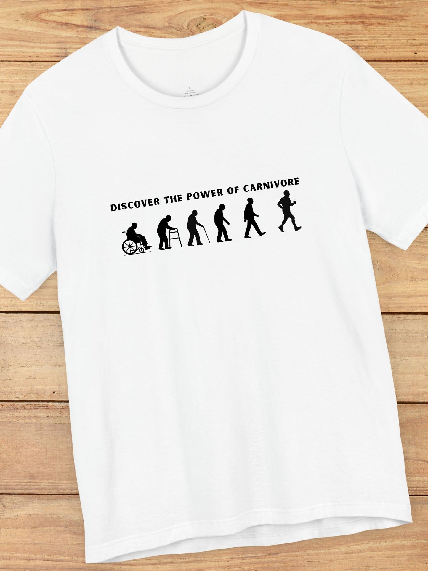 'Discover The Power of Carnivore' Carnivore Wellness Evolution Graphic Unisex T-Shirt, Educational Health and Wellness Tee, Carnivore Apparel